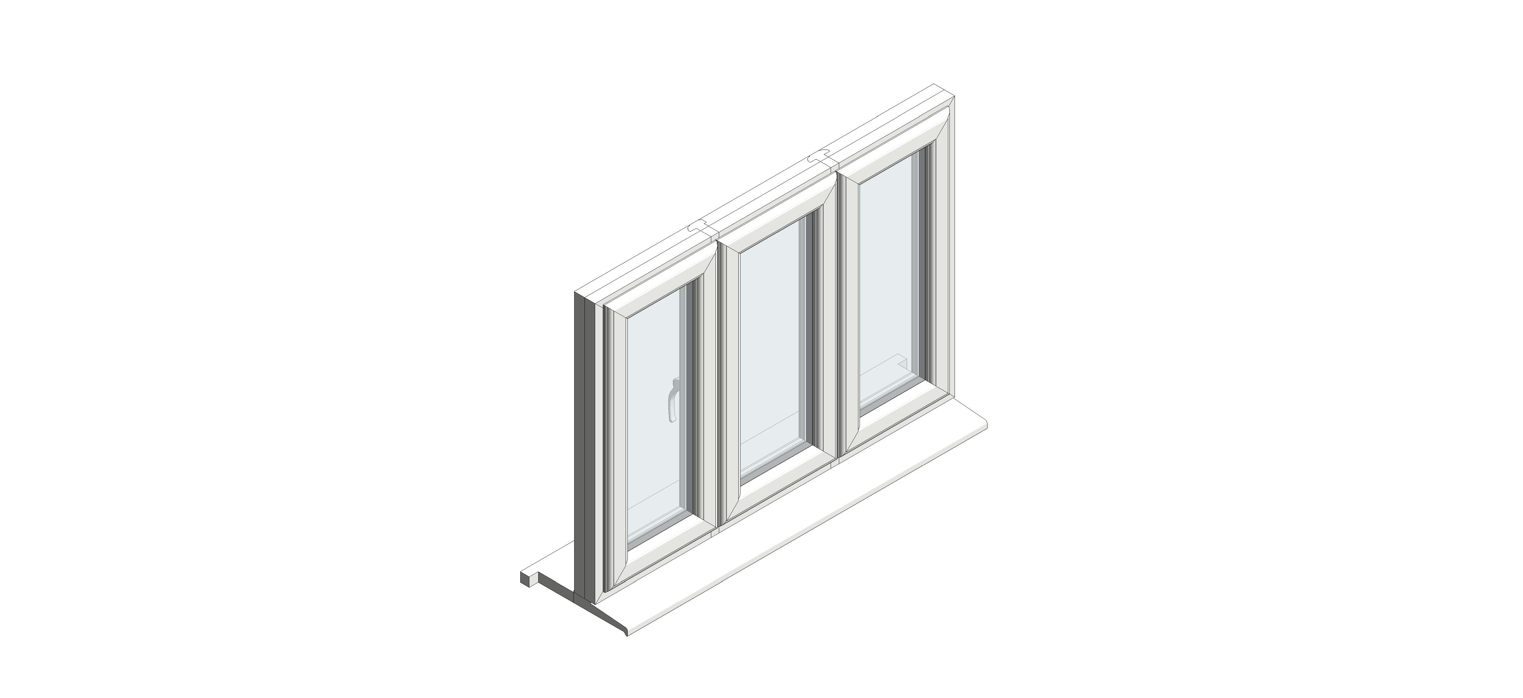Product: Profile 22 Casement Window – Sculptured - Side Hung French