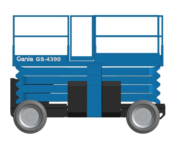 Product: GS-4390 Rough Terrain Scissor Lift