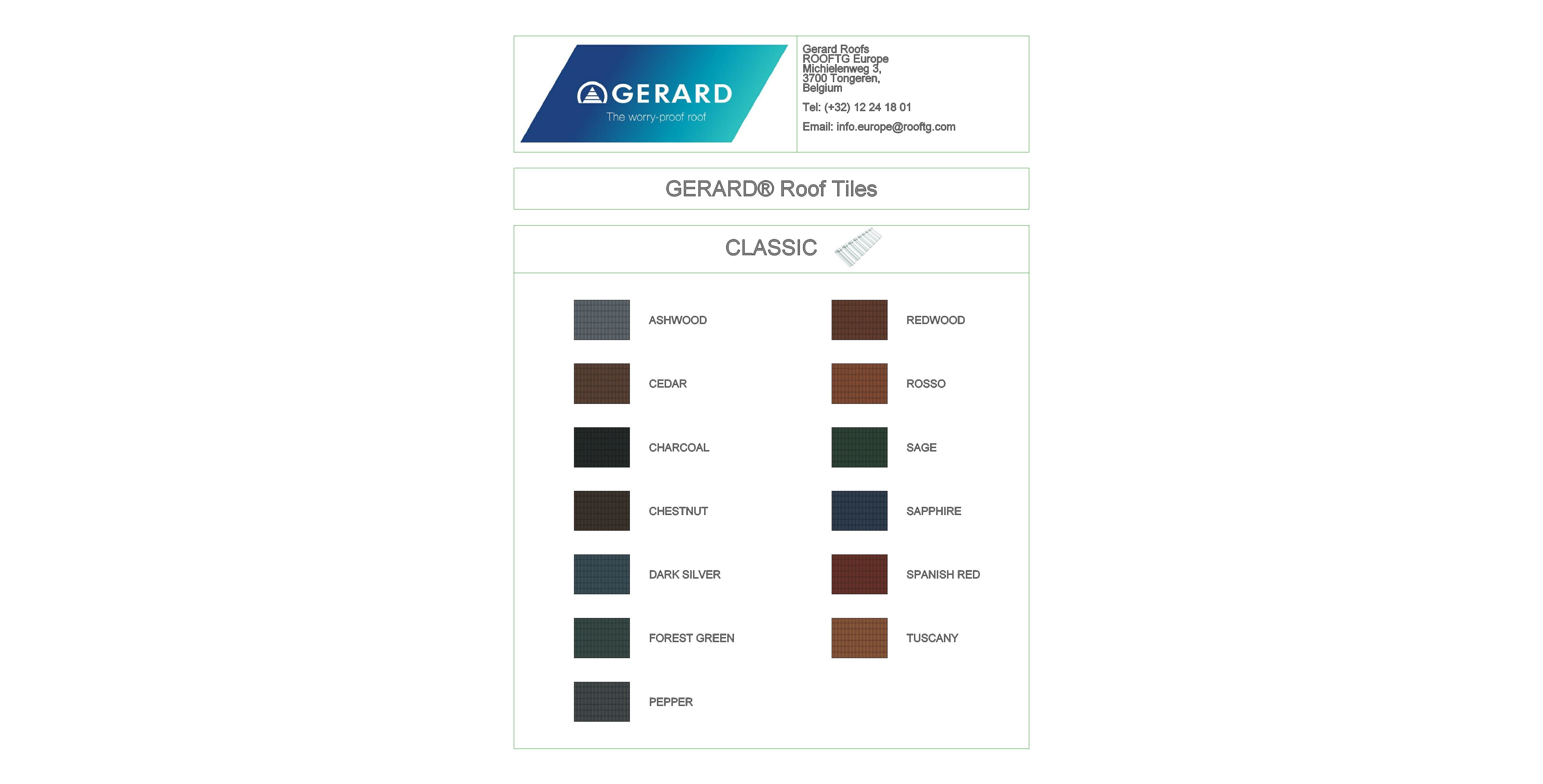 Image of GERARD roof tiles