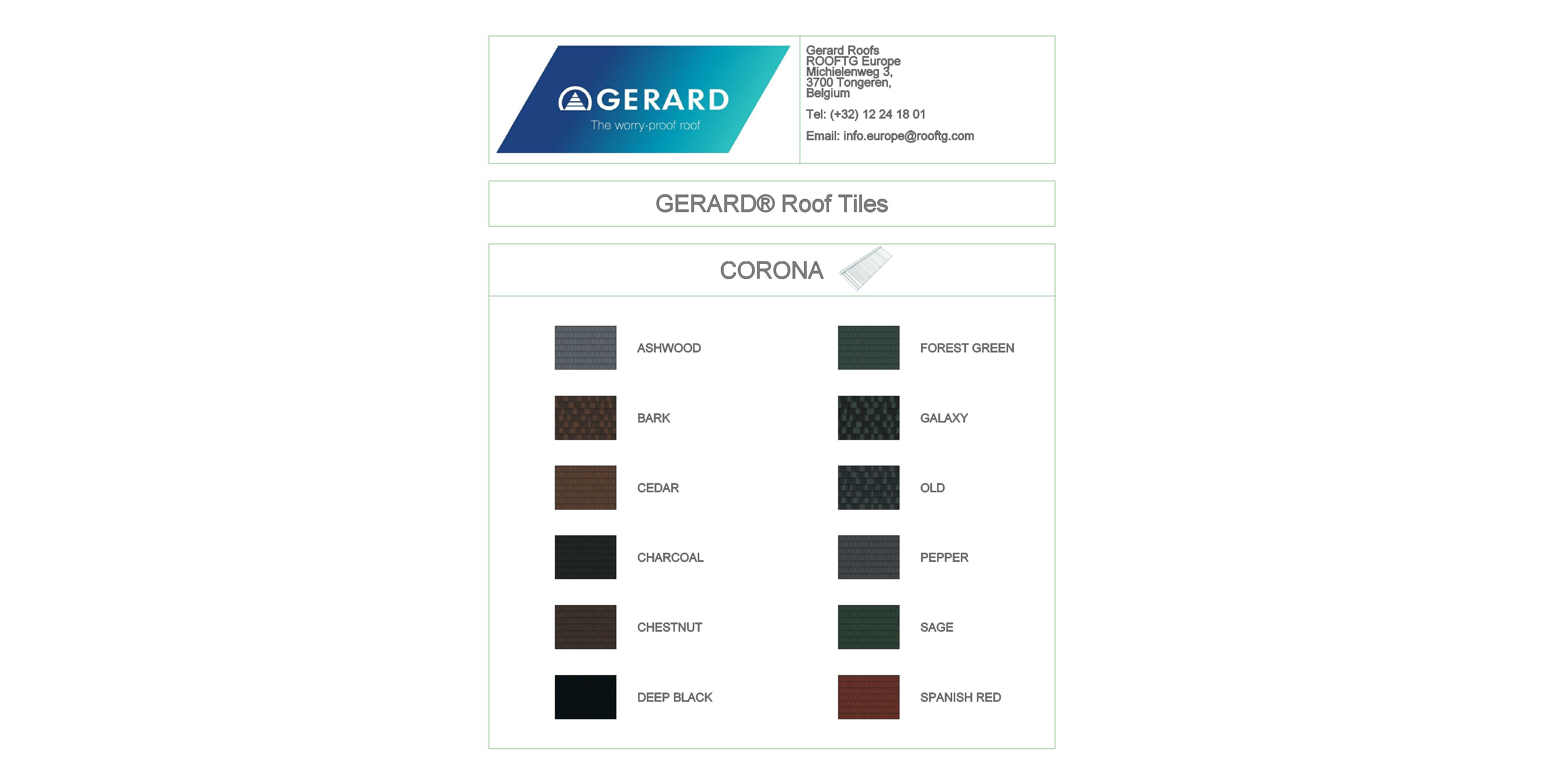 Image of GERARD roof tiles