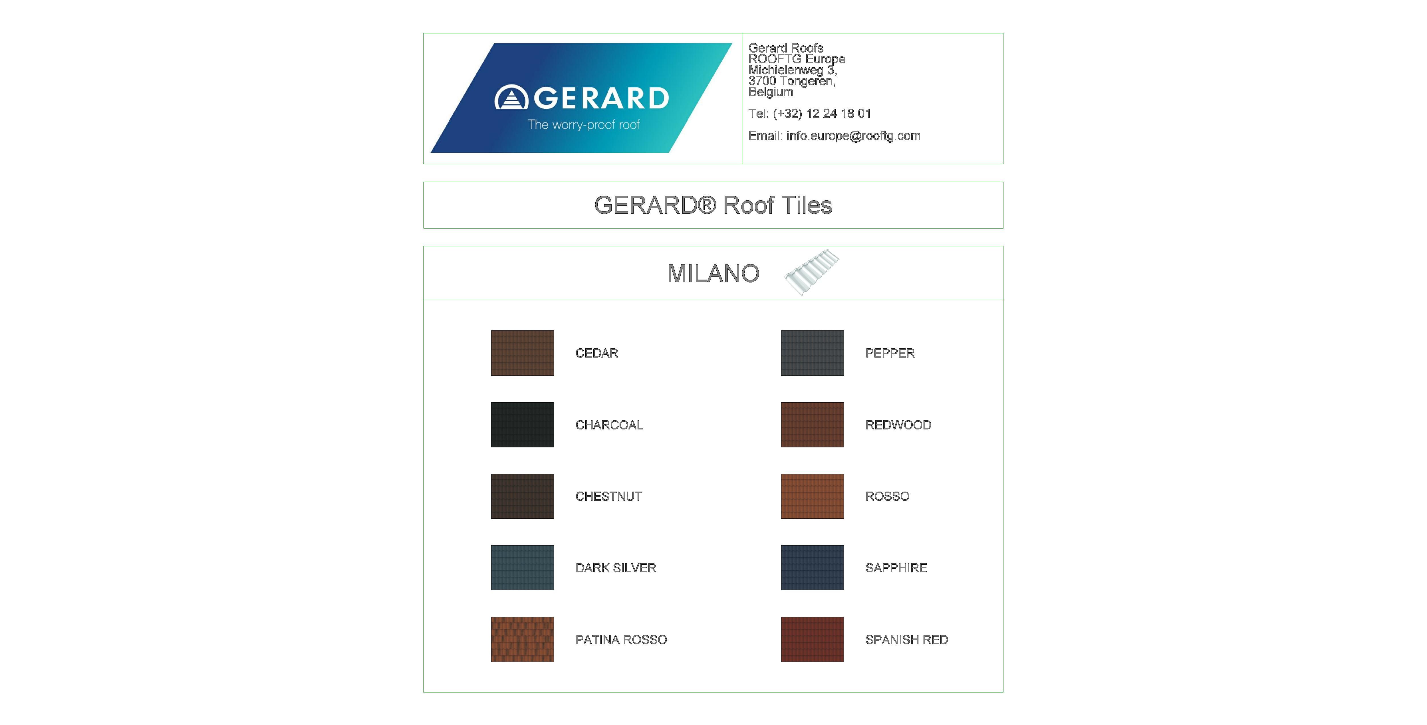Image of GERARD roof tiles