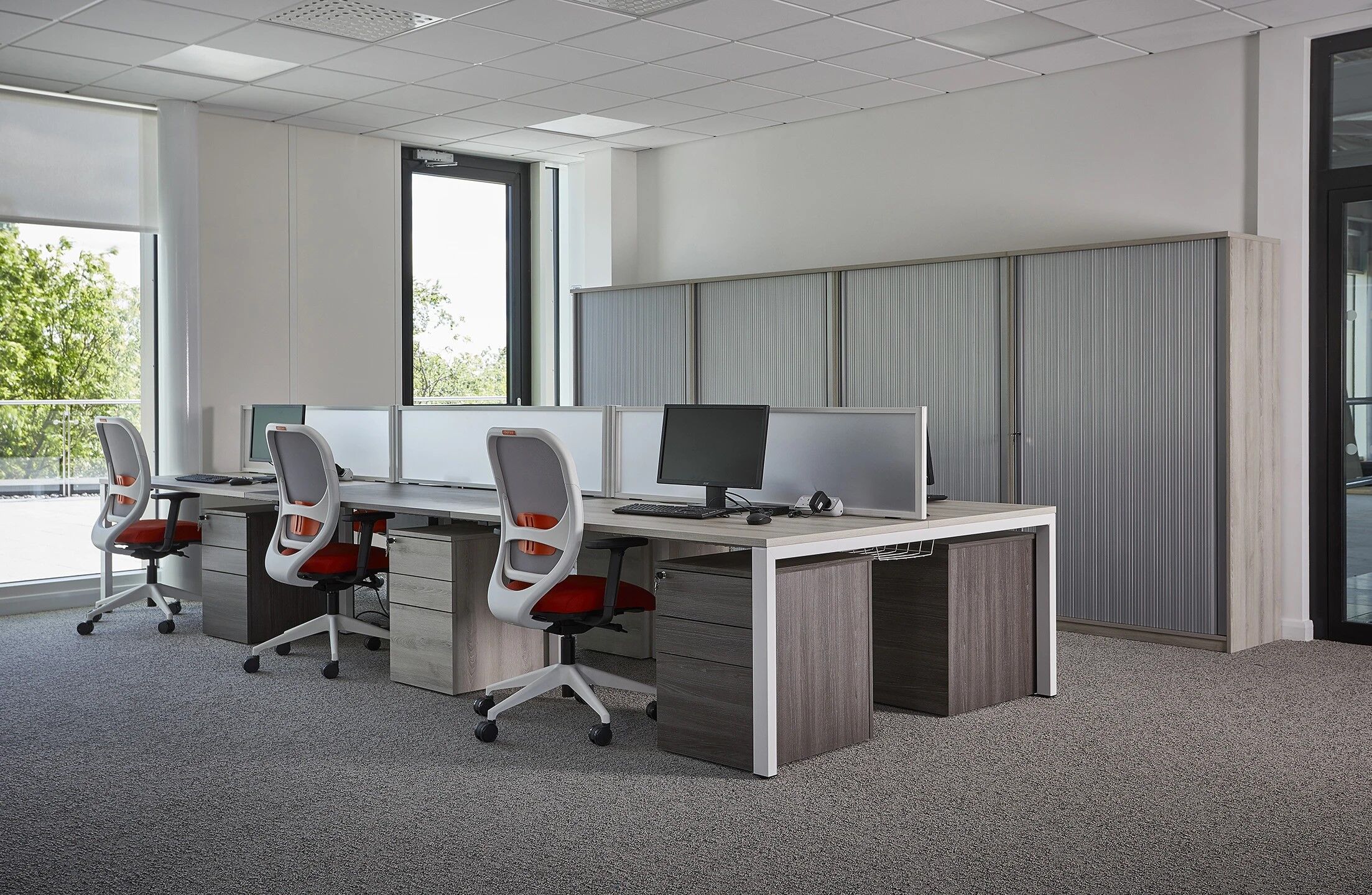 Product: Mesa - Single Sided Rectangular Desking