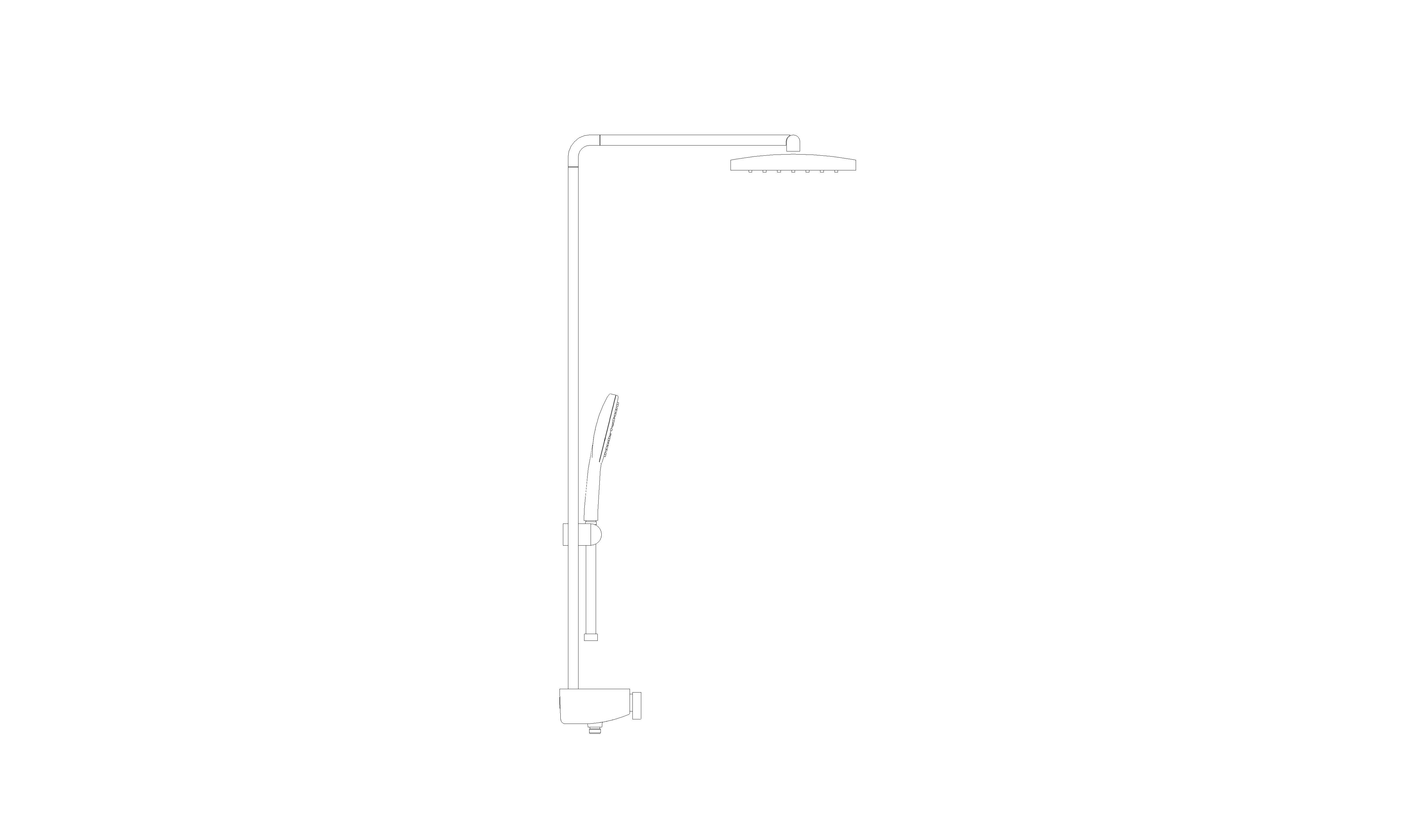 Product: RAINSHOWER AQUA PURE Shower system with thermostat for wall mounting (1009610000)
