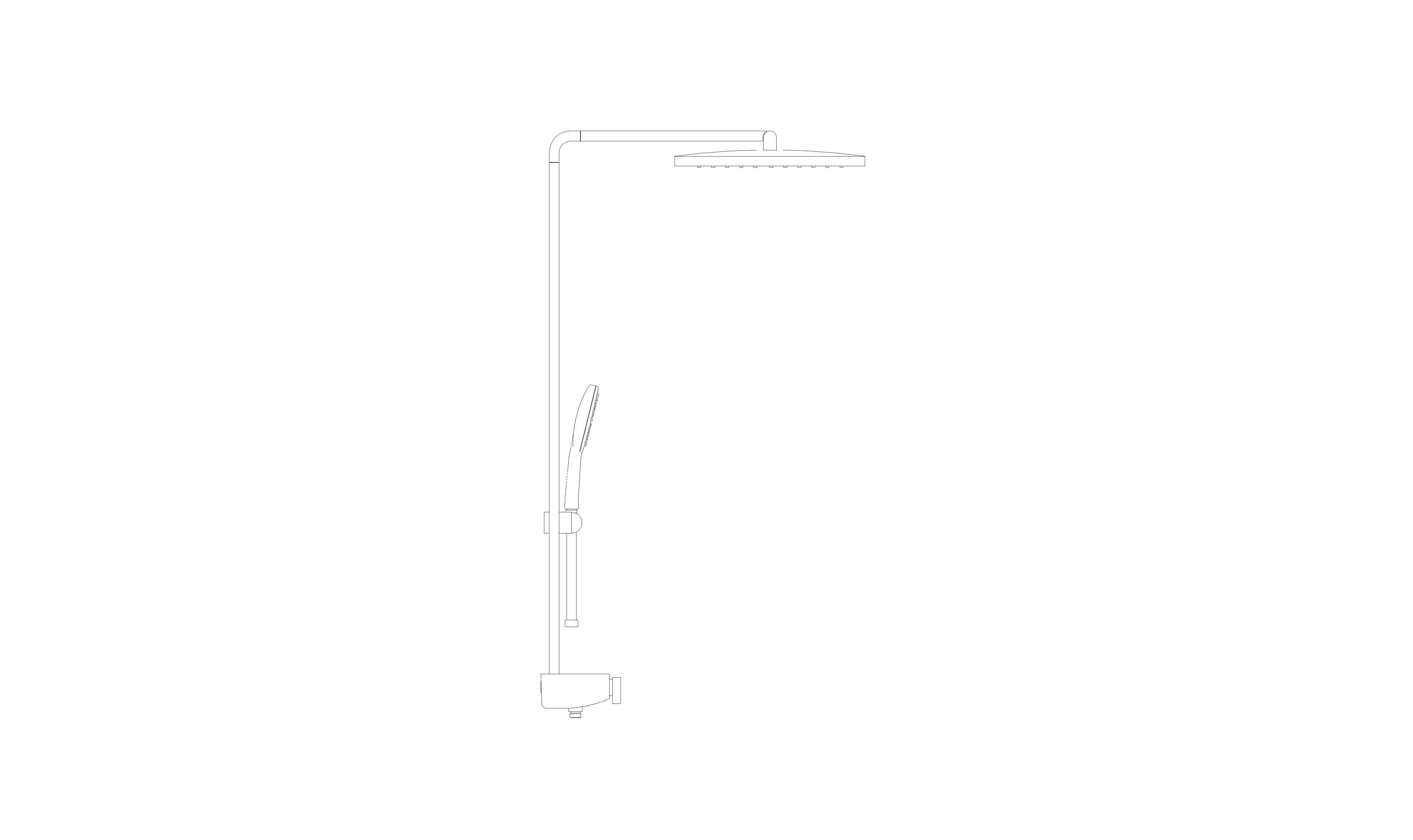 Product: RAINSHOWER AQUA PURE Shower system with thermostat for wall mounting (100964GL00)