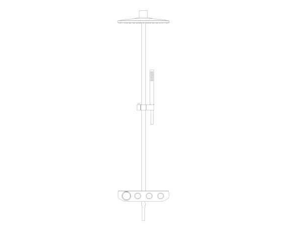 Product: EUPHORIA SMARTCONTROL SYSTEM 310 CUBE DUO Shower system with thermostat for wall mounting (26508GL0)