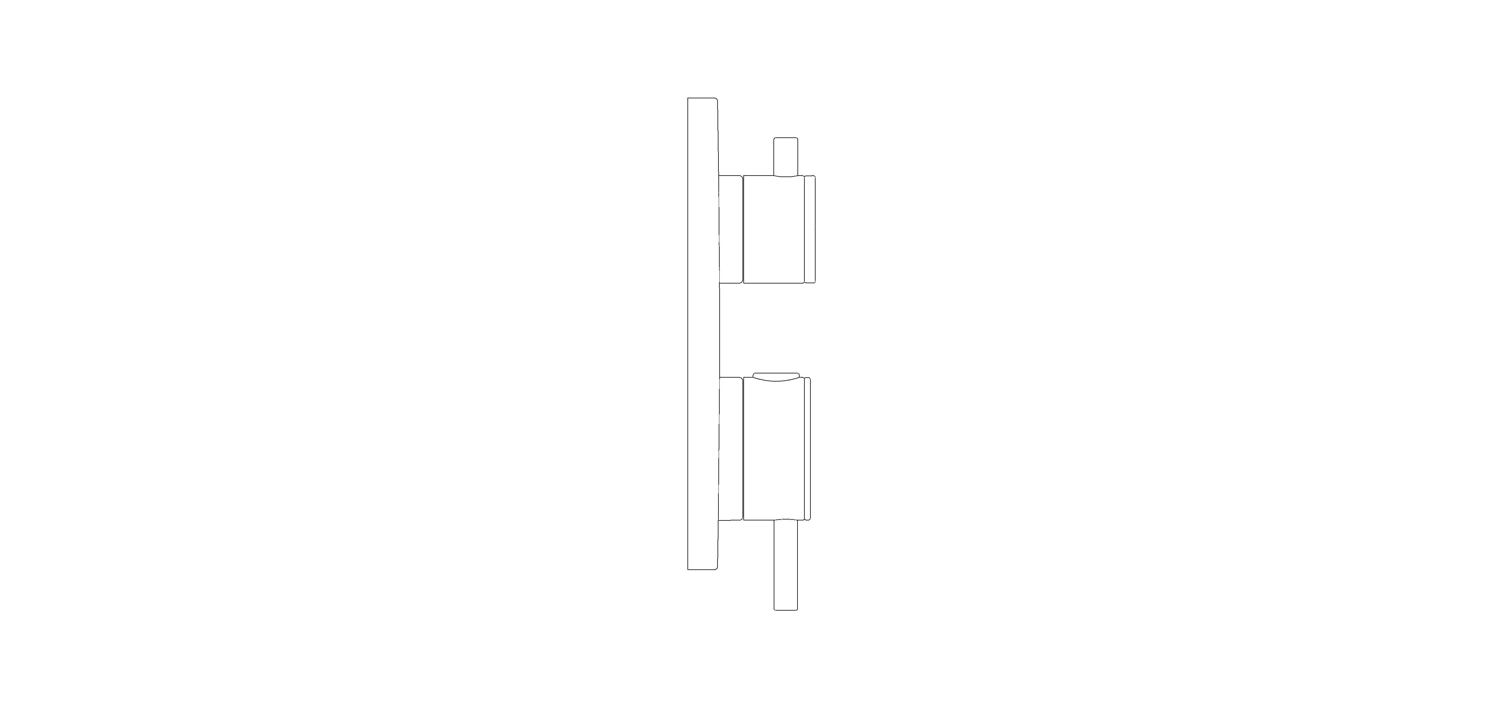 Product: ATRIO Thermostatic bath tub mixer for 2 outlets with integrated shut off/diverter valve (24359GN0)