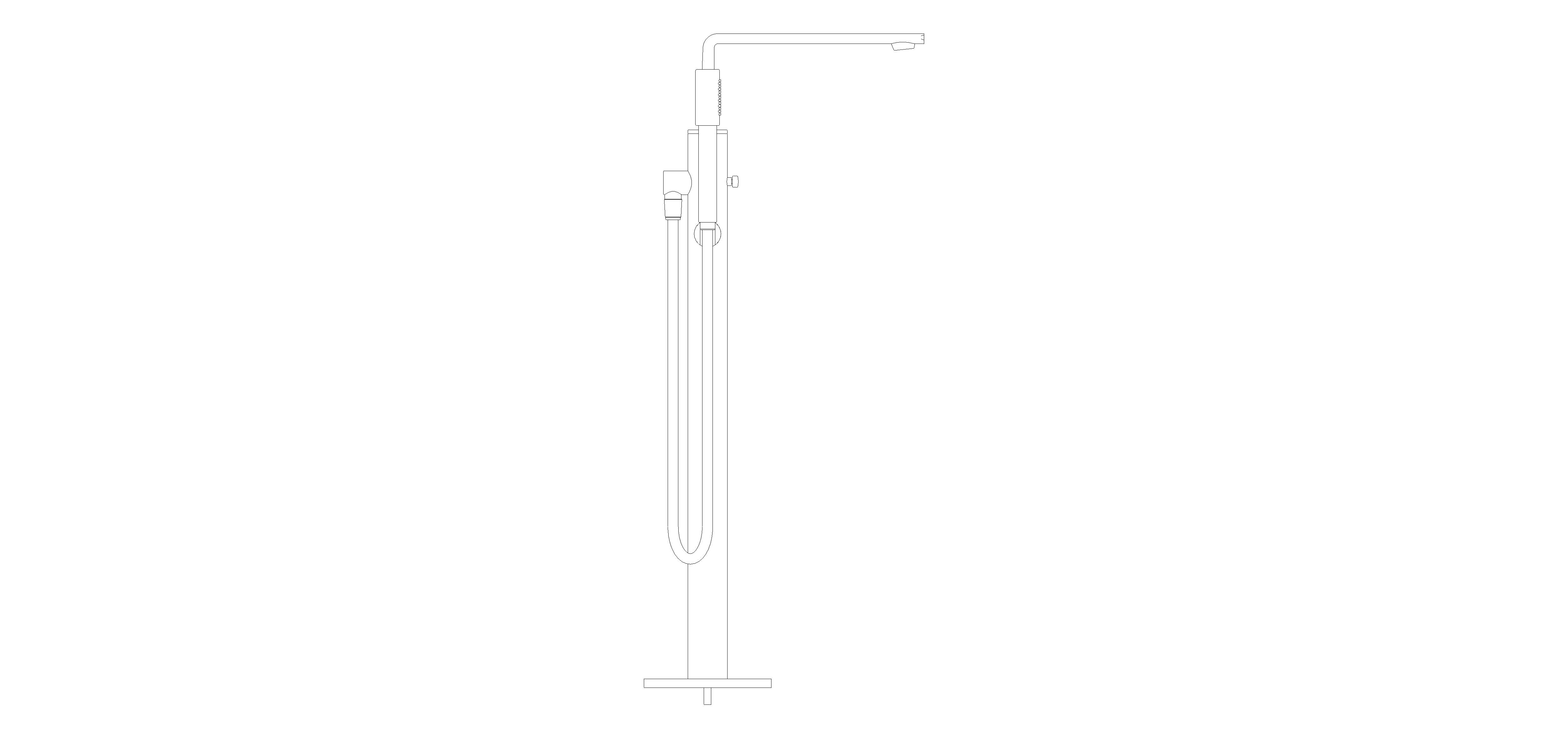 Product: ALLURE Single-lever bath mixer 1/2″, floor mounted (25222AL1)
