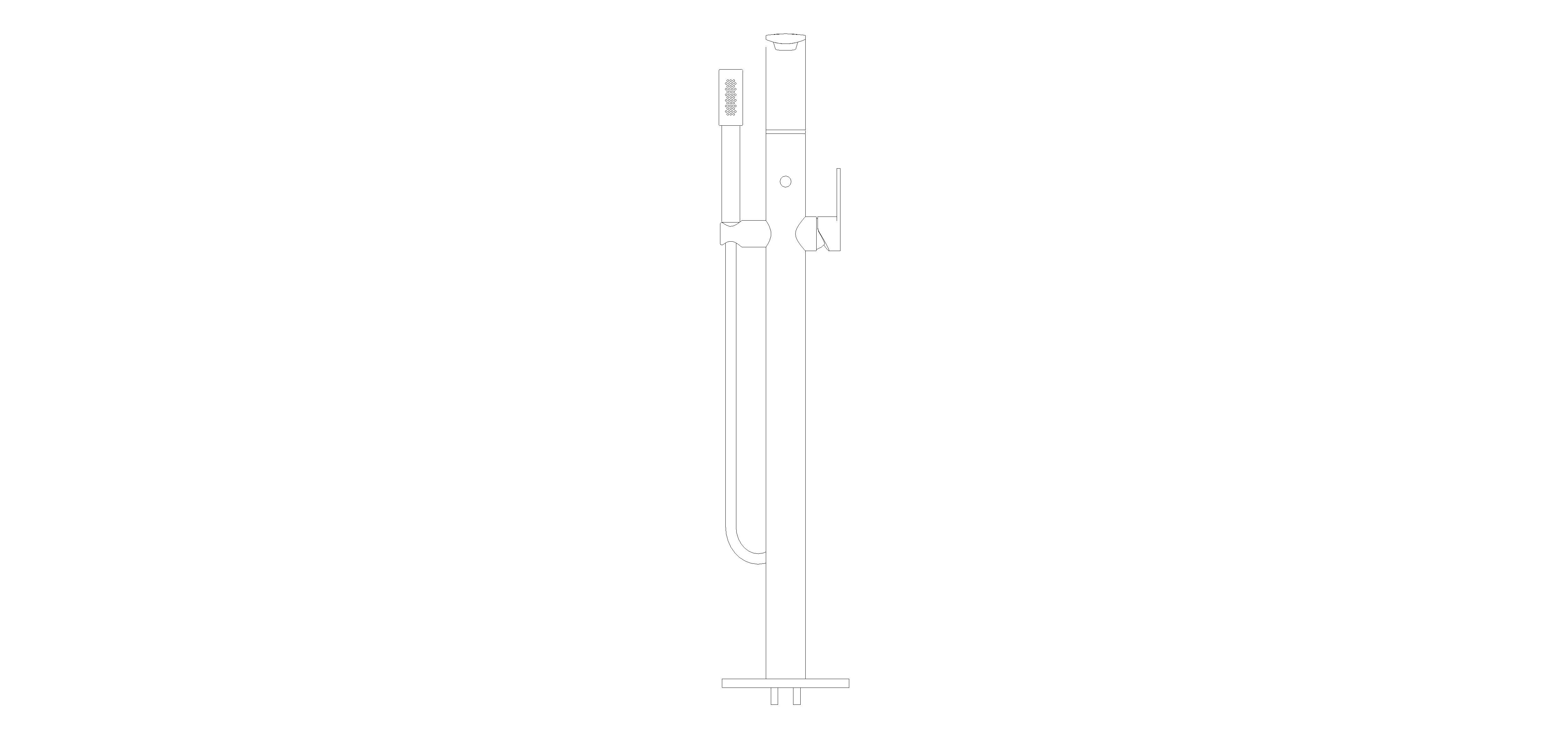 Product: ALLURE Single-lever bath mixer 1/2″, floor mounted (25222GL1)