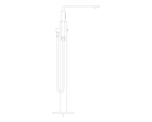 Product: ALLURE Single-lever bath mixer 1/2″, floor mounted (25222GL1)