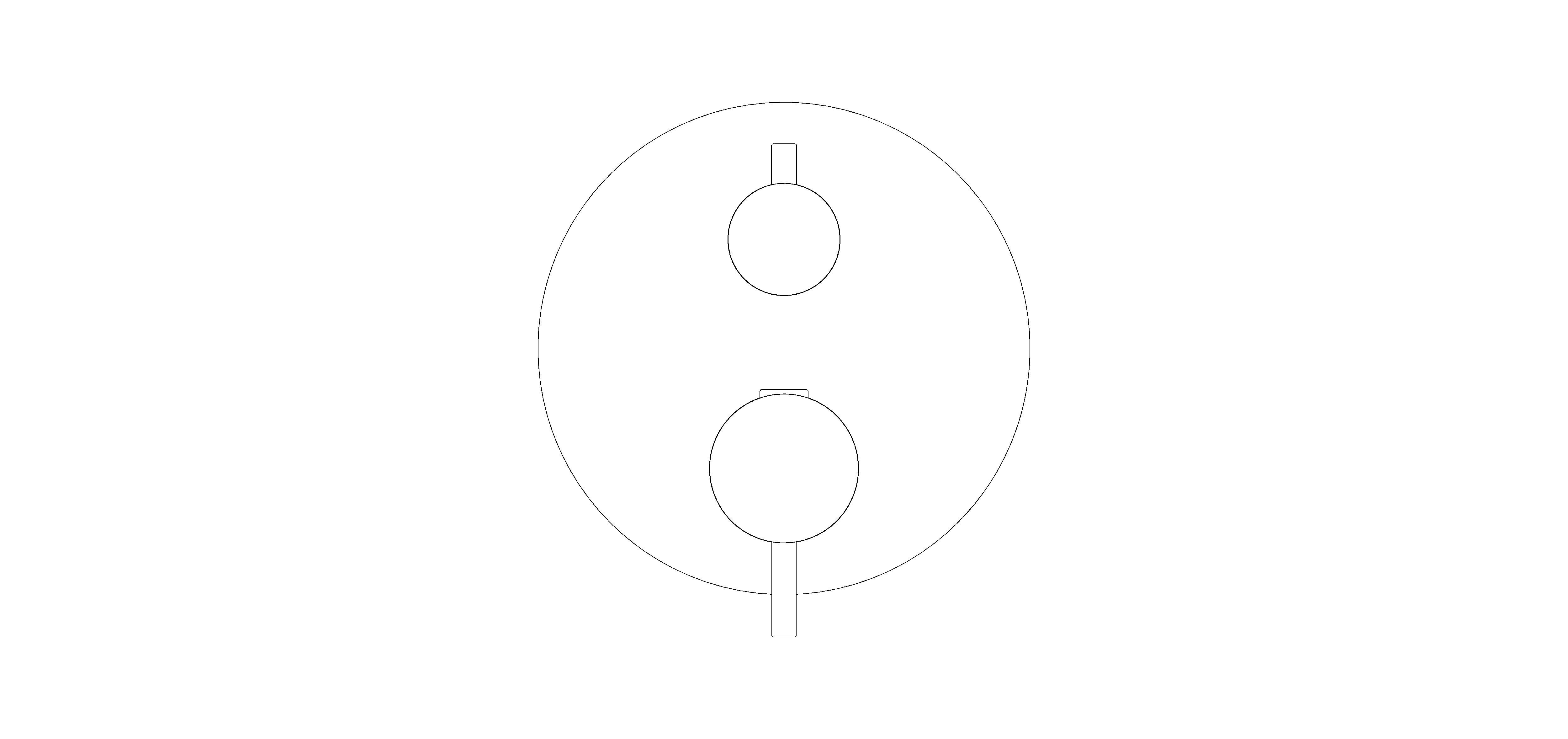 Product: ATRIO Thermostatic shower mixer for 2 outlets with integrated shut off/diverter valve (24358GN0)