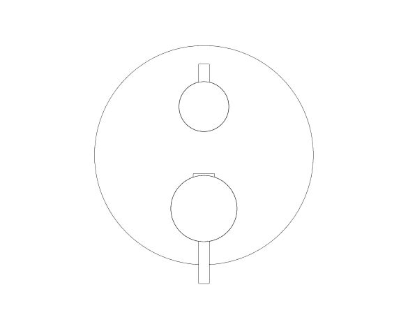 Product: ATRIO Thermostatic bath tub mixer for 2 outlets with integrated shut off/diverter valve (24359DL0)