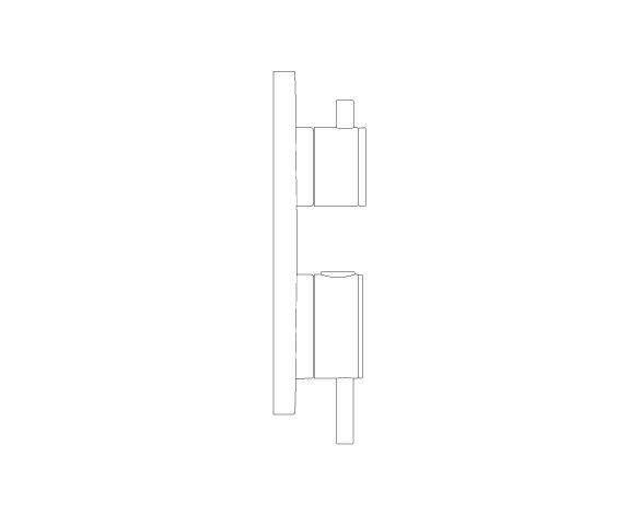 Product: ATRIO Thermostatic bath tub mixer for 2 outlets with integrated shut off/diverter valve (24359DL0)