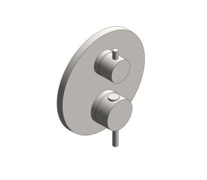 Product: ATRIO Thermostatic bath tub mixer for 2 outlets with integrated shut off/diverter valve (24359DC0)