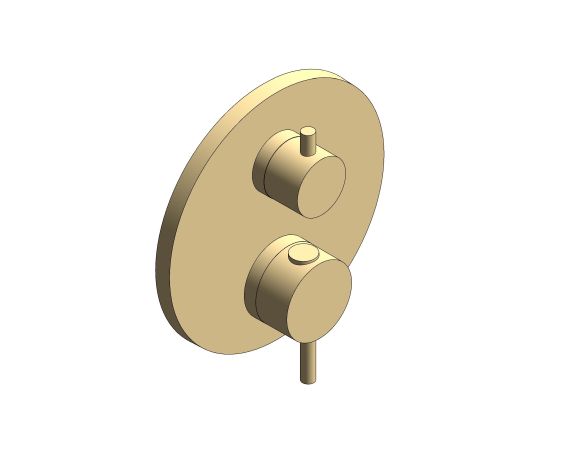 Product: ATRIO Thermostatic mixer for 1 outlet with shut off valve (24357GL0)