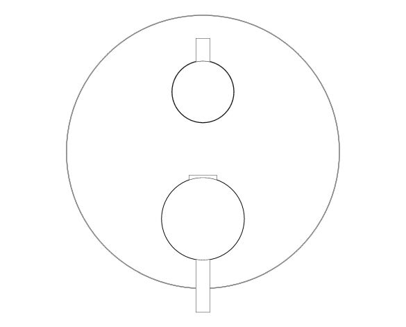 Product: ATRIO Thermostatic shower mixer for 2 outlets with integrated shut off/diverter valve (24358AL0)