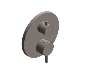 Product: ATRIO Thermostatic shower mixer for 2 outlets with integrated shut off/diverter valve (24358AL0)