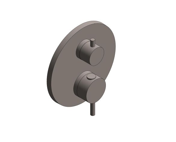 Product: ATRIO Thermostatic shower mixer for 2 outlets with integrated shut off/diverter valve (24358AL0)