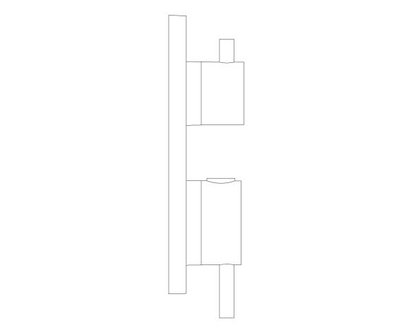 Product: ATRIO Thermostatic shower mixer for 2 outlets with integrated shut off/diverter valve (24358AL0)