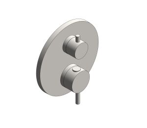 Product: ATRIO Thermostatic shower mixer for 2 outlets with integrated shut off/diverter valve (24358DC0)