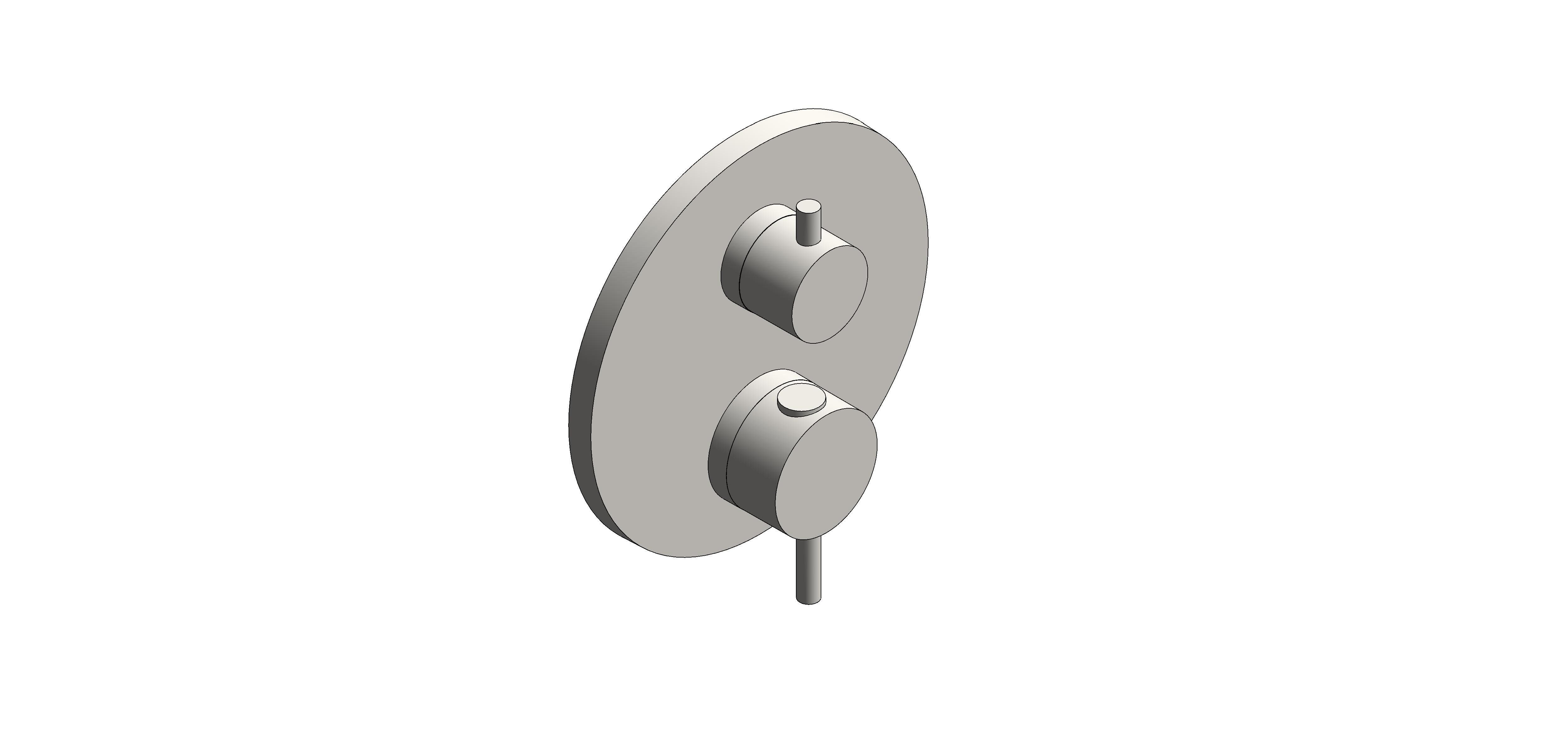 Product: ATRIO Thermostatic shower mixer for 2 outlets with integrated shut off/diverter valve (24358DC0)