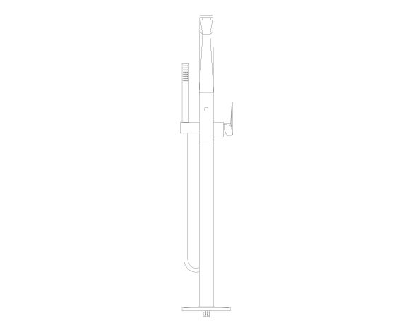 Product: ALLURE BRILLIANT PRIVATE COLLECTION Single-lever bath mixer 1/2″, floor mounted (24422DC0)