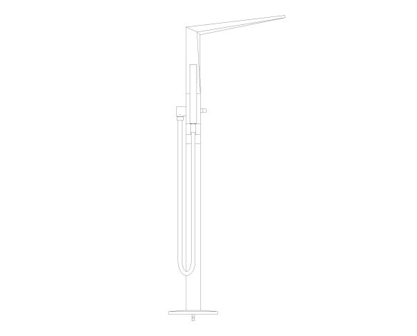 Product: ALLURE BRILLIANT PRIVATE COLLECTION Single-lever bath mixer 1/2″, floor mounted (24422DC0)