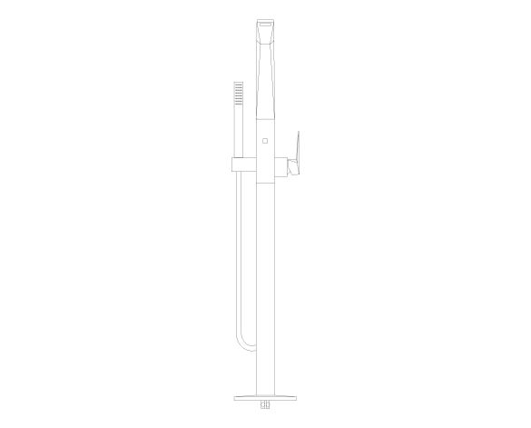 Product: ALLURE BRILLIANT PRIVATE COLLECTION Single-lever bath mixer 1/2″, floor mounted (24423DC0)