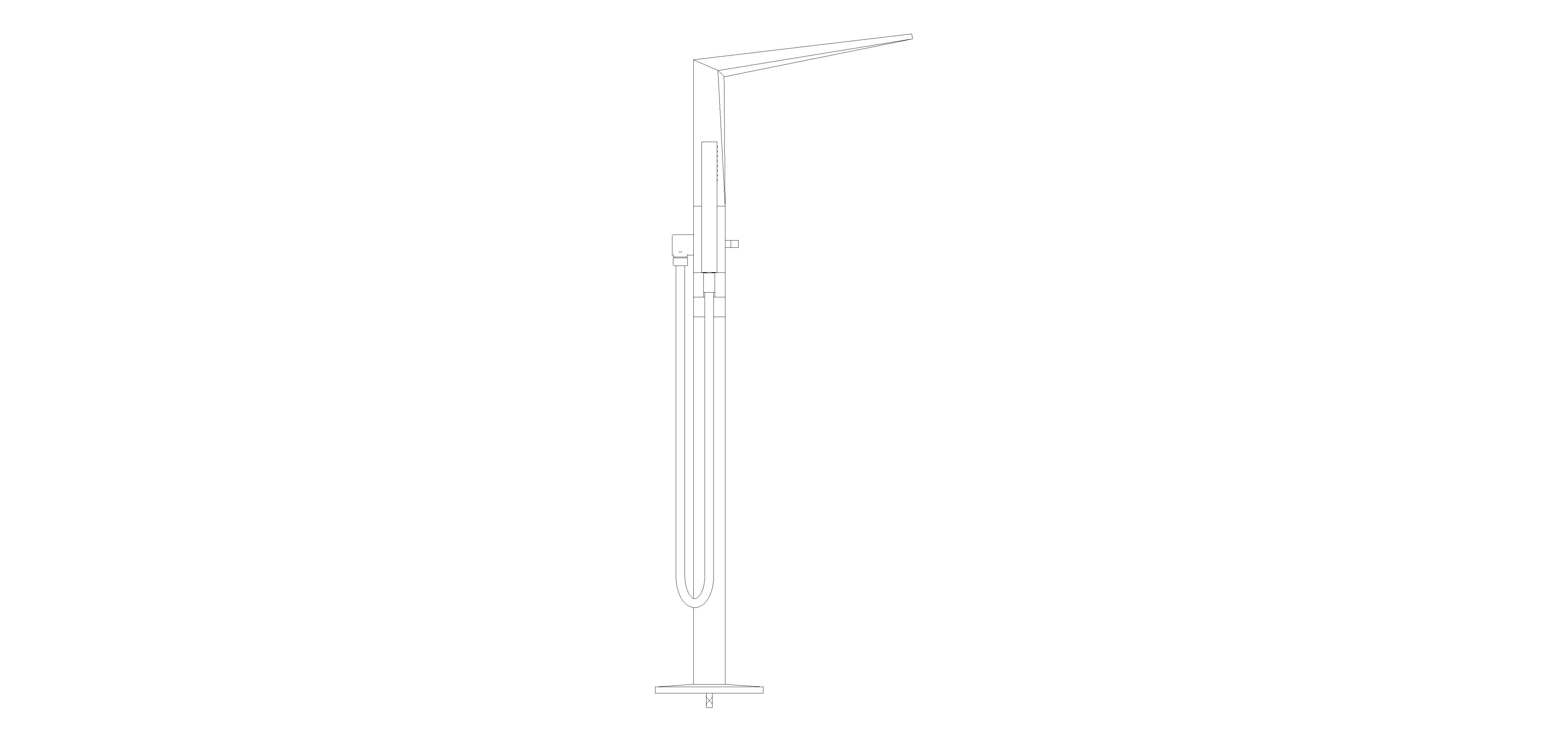 Product: ALLURE BRILLIANT PRIVATE COLLECTION Single-lever bath mixer 1/2″, floor mounted (24423DC0)