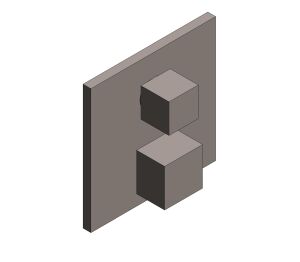 Product: ALLURE BRILLIANT Thermostatic shower mixer for 2 outlets with integrated shut off/diverter valve (24428AL0)
