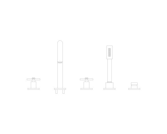Product: ATRIO 5-hole bath/shower combination (29408AL0)