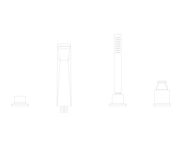 Product: ALLURE BRILLIANT PRIVATE COLLECTION 4-hole single-lever bath combination (29527AL0)
