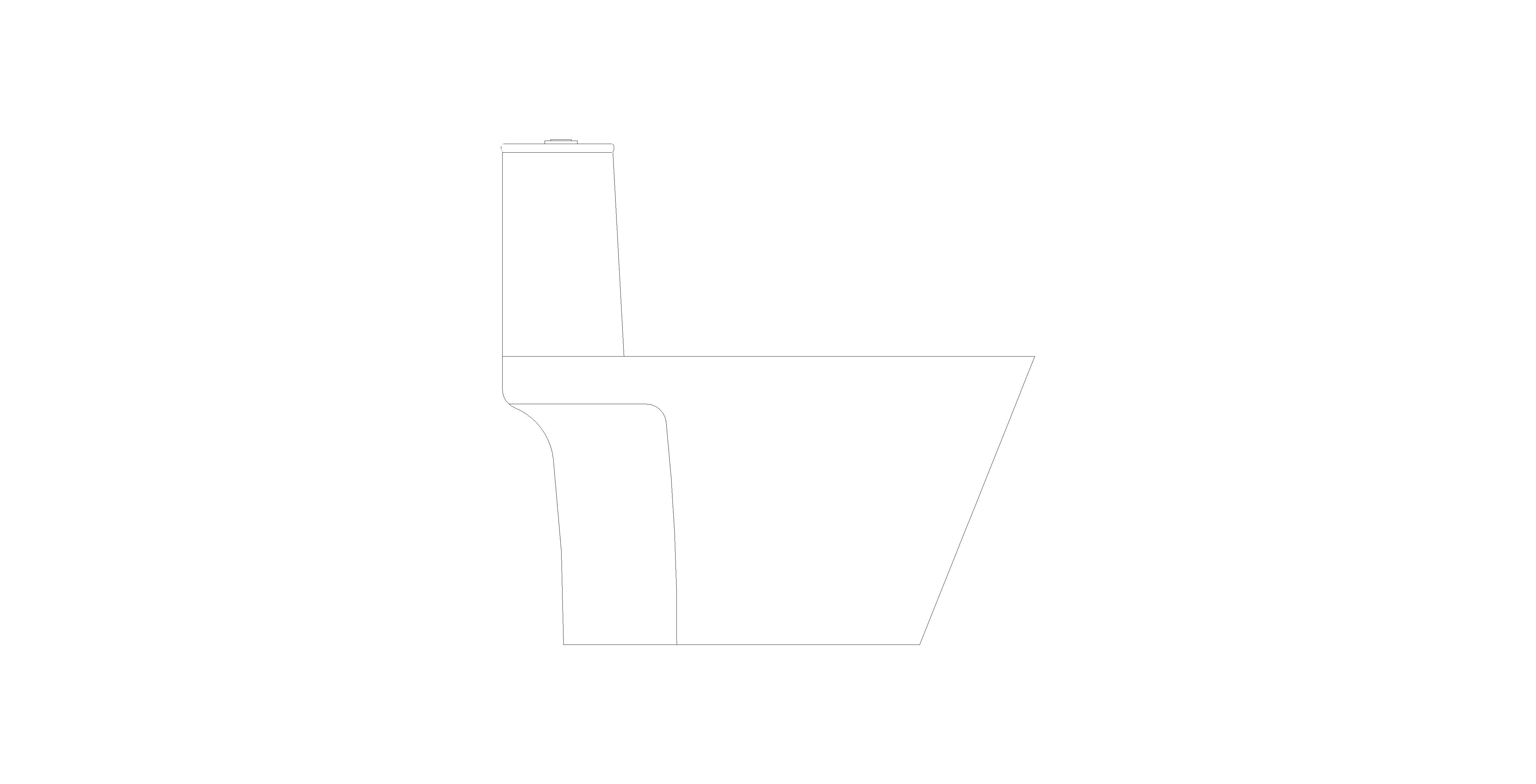 Product: BAU CERAMIC Floor standing one piece toilet without seat and cover (39992000)