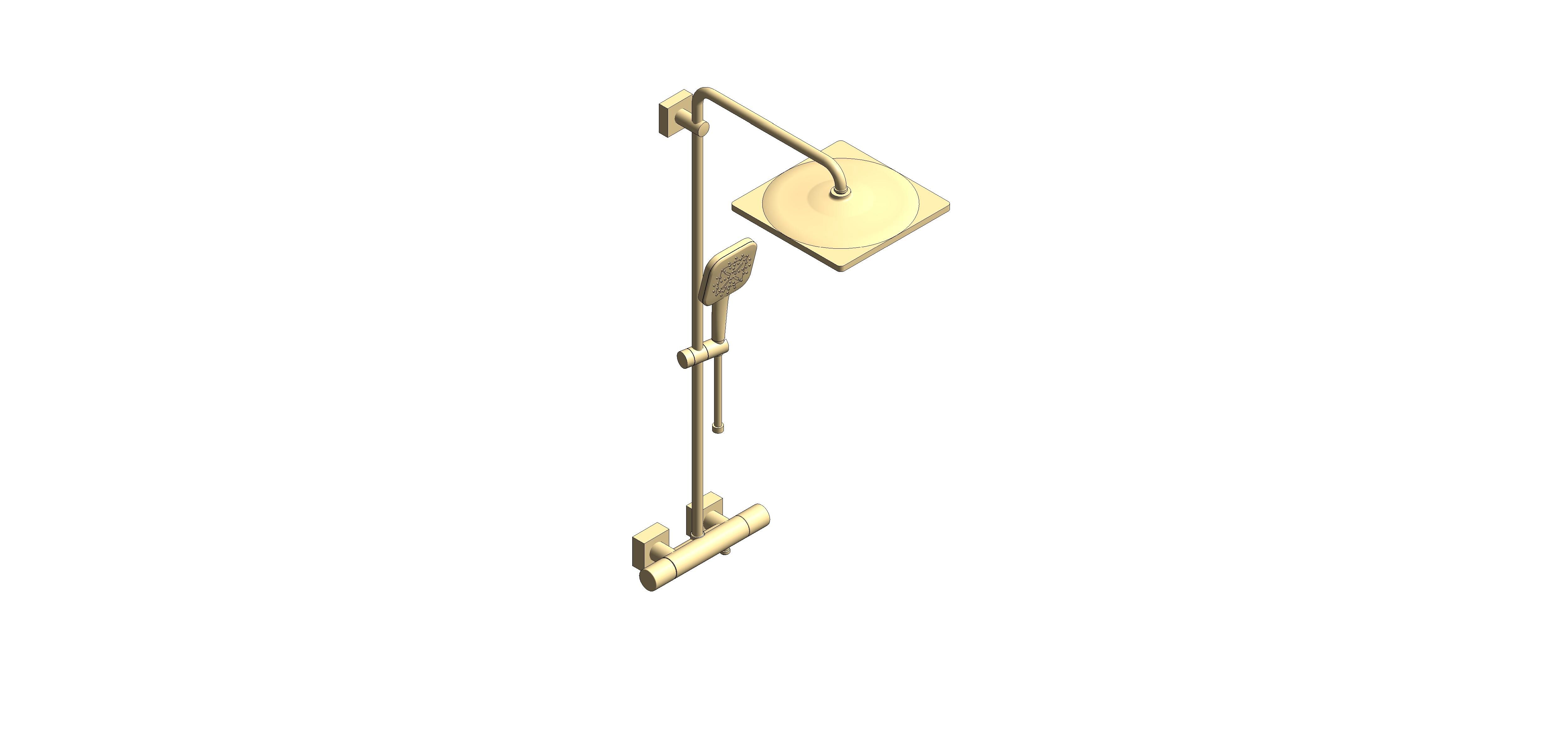 Product: RAINSHOWER SmartActive 310 Cube Shower system with thermostat for wall mounting (26837GL0)