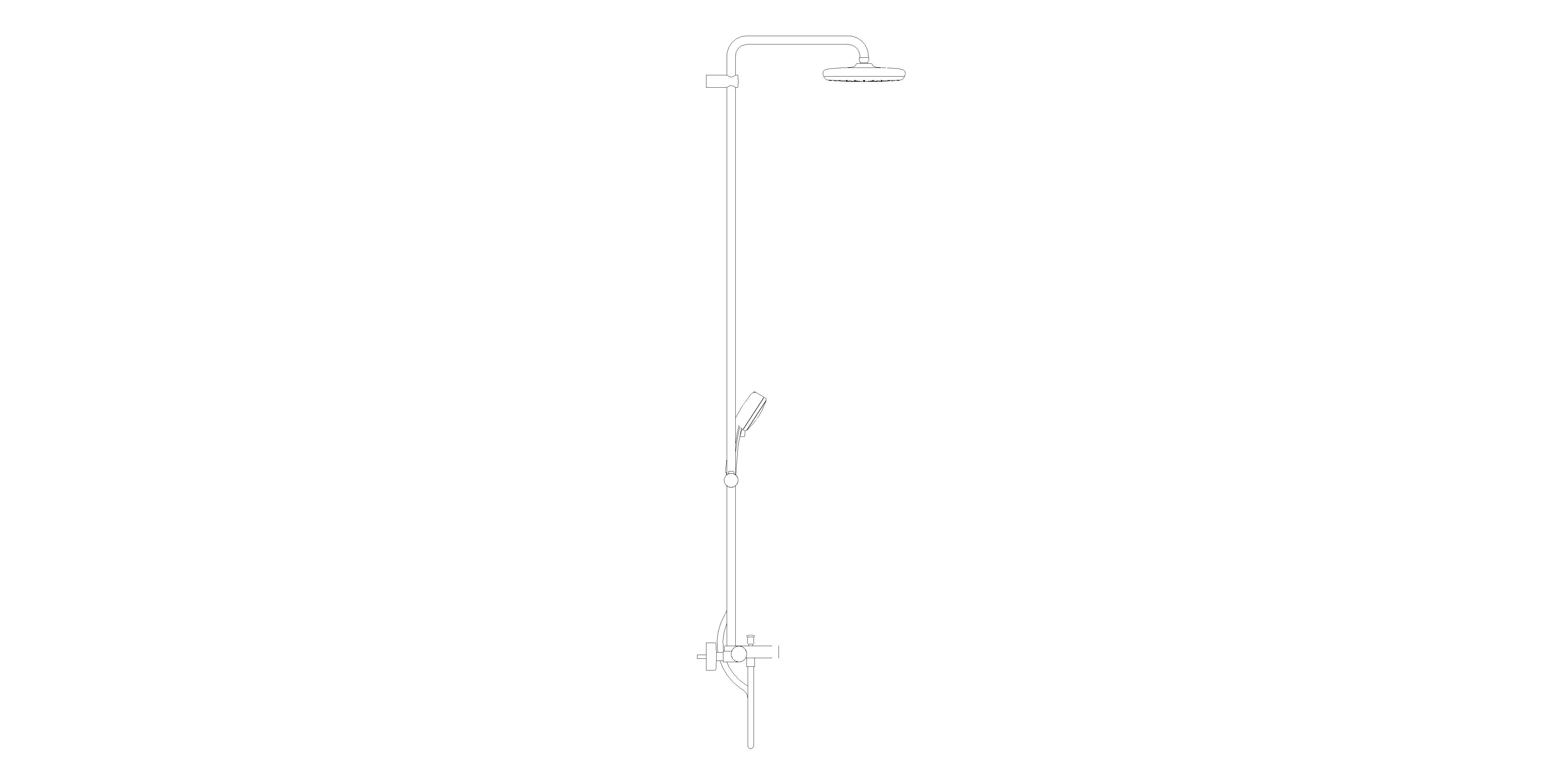 Product: TEMPESTA COSMOPOLITAN SYSTEM 210 Shower system with bath thermostat for wall mounting (26223001)