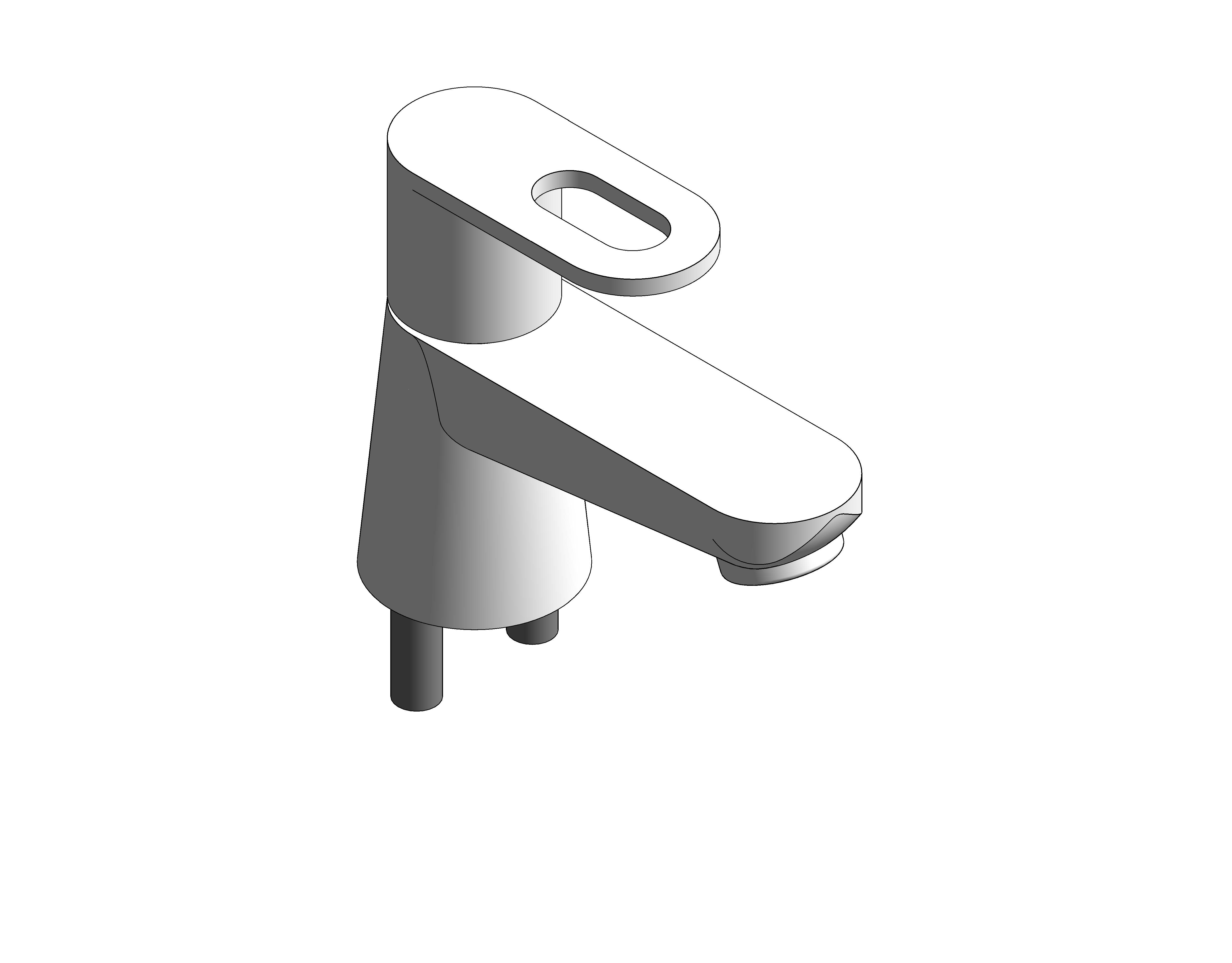 bimstore 3D image of the Grohe BauLoop - Pillar tap 1/2″ XS-Size - 20422000