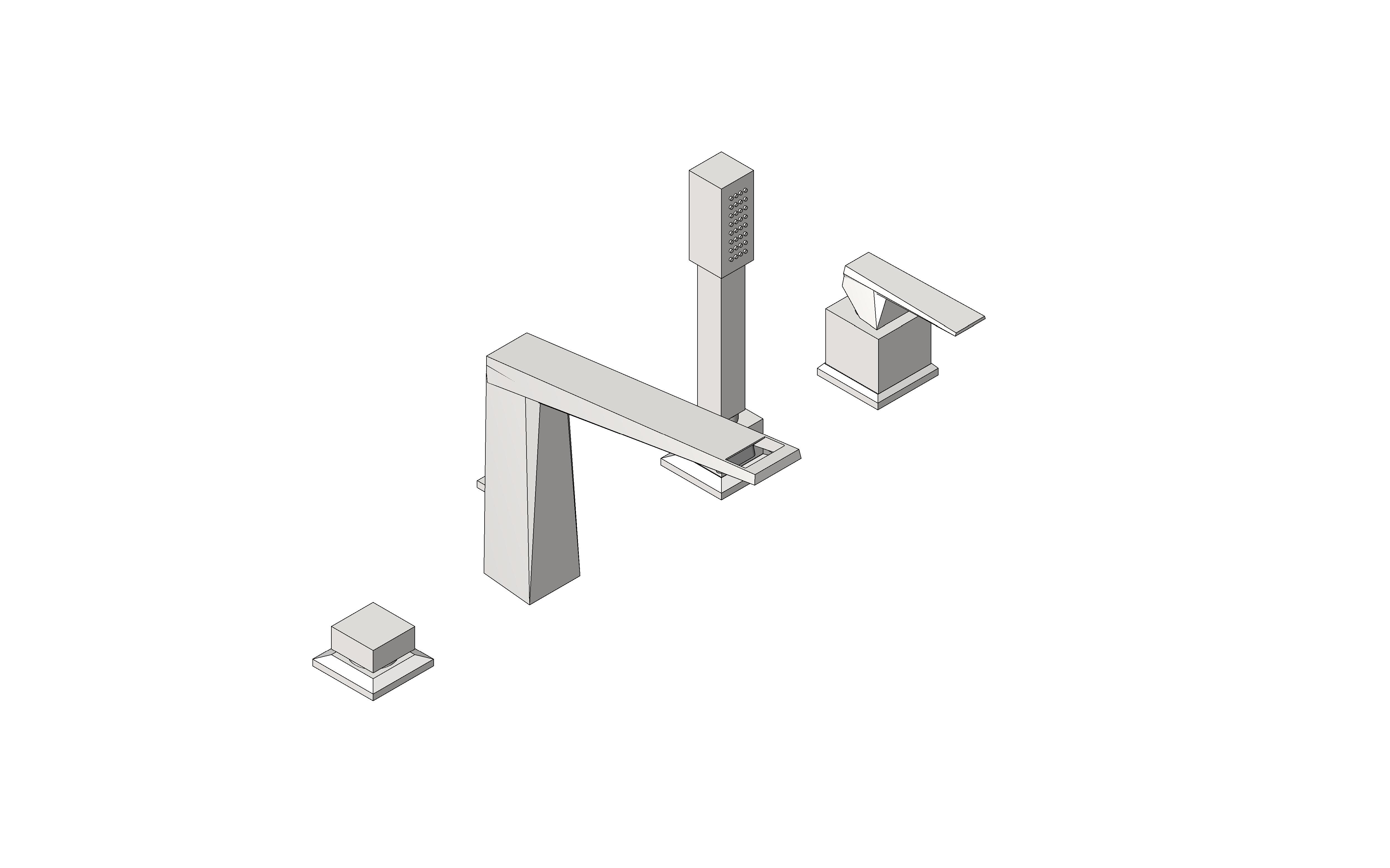 Product: ALLURE BRILLIANT 4-hole single-lever bath combination (29405000)