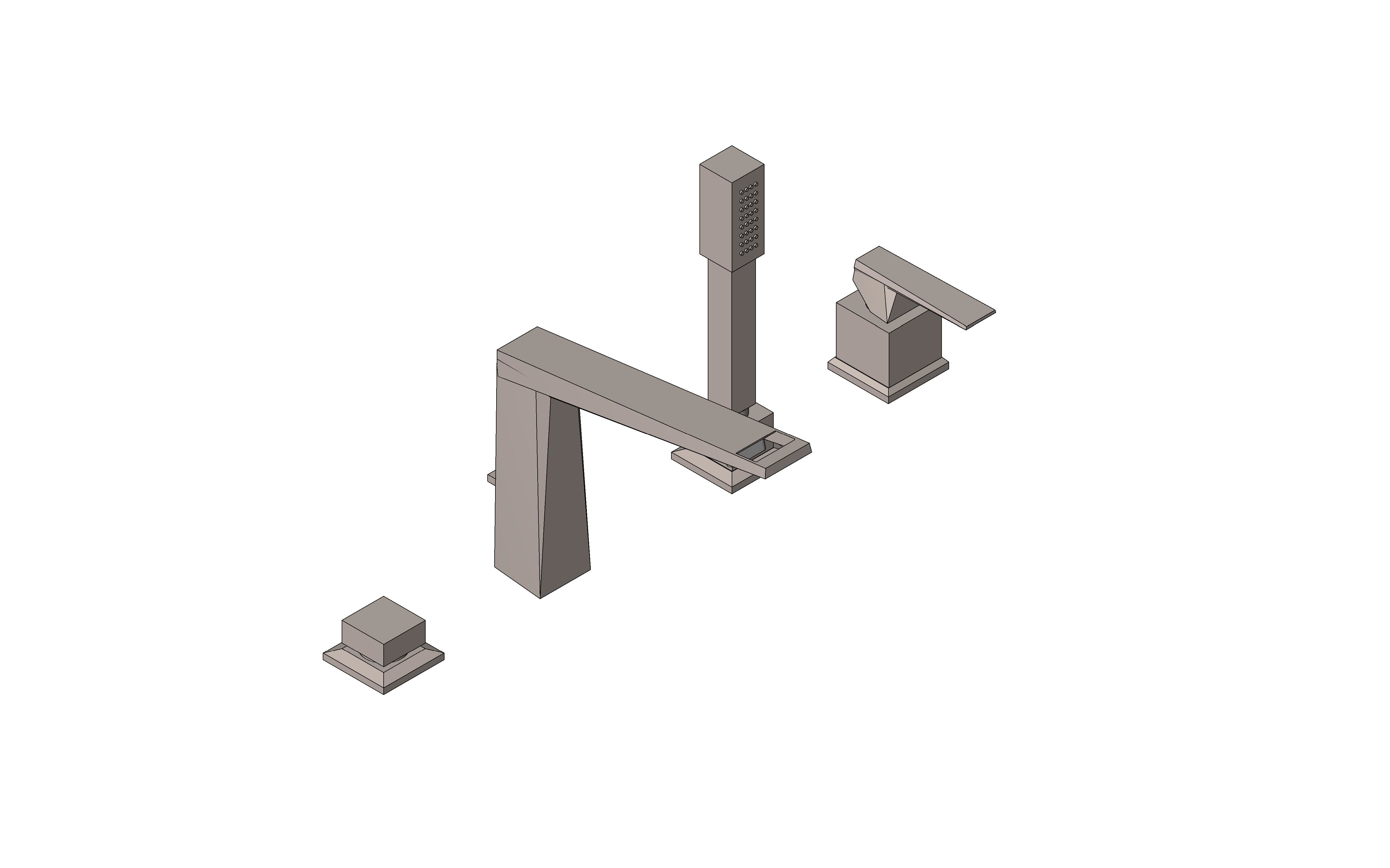 Product: ALLURE BRILLIANT 4-hole single-lever bath combination (29405DC0)