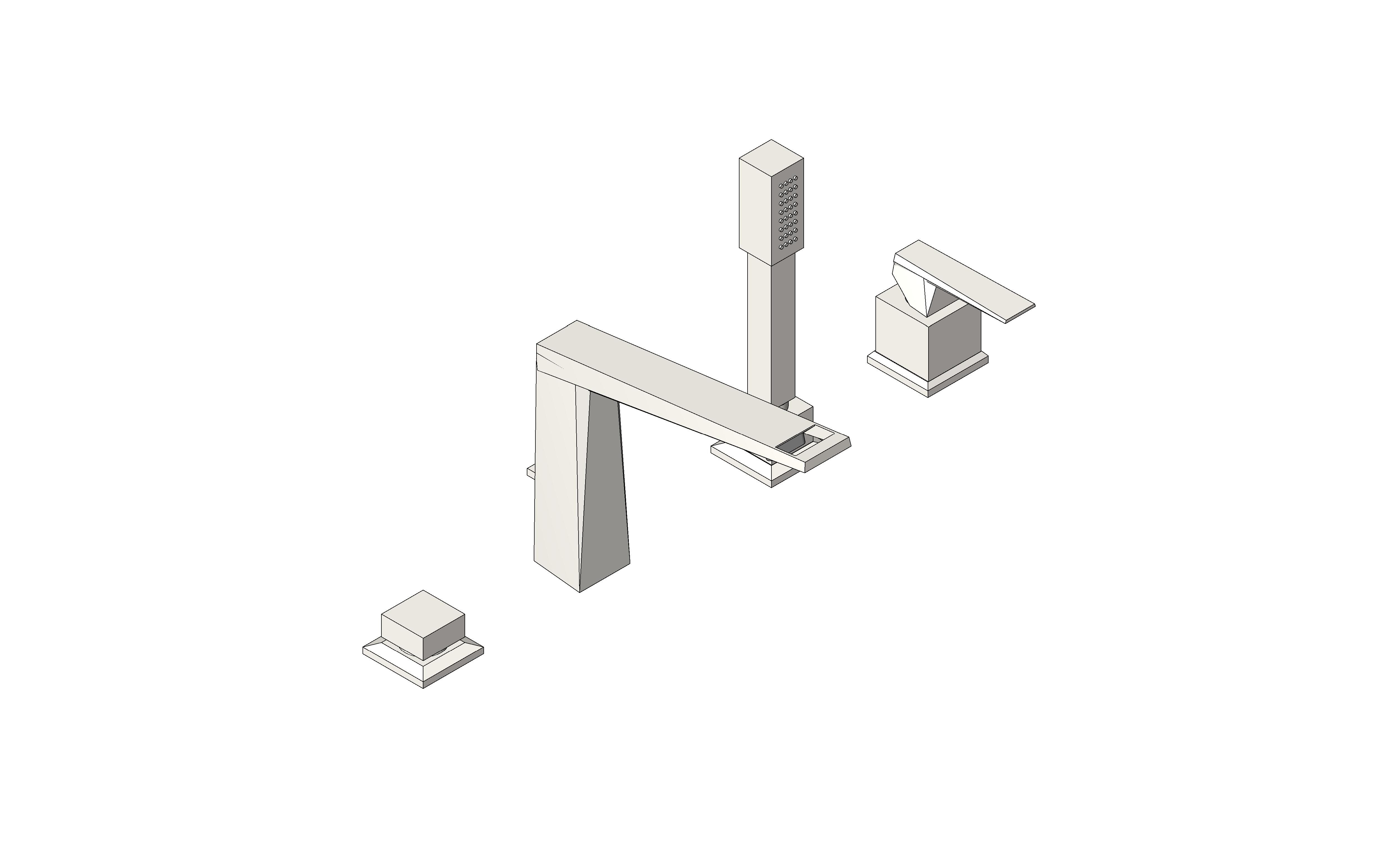 Product: ALLURE BRILLIANT 4-hole single-lever bath combination (29405DC0)