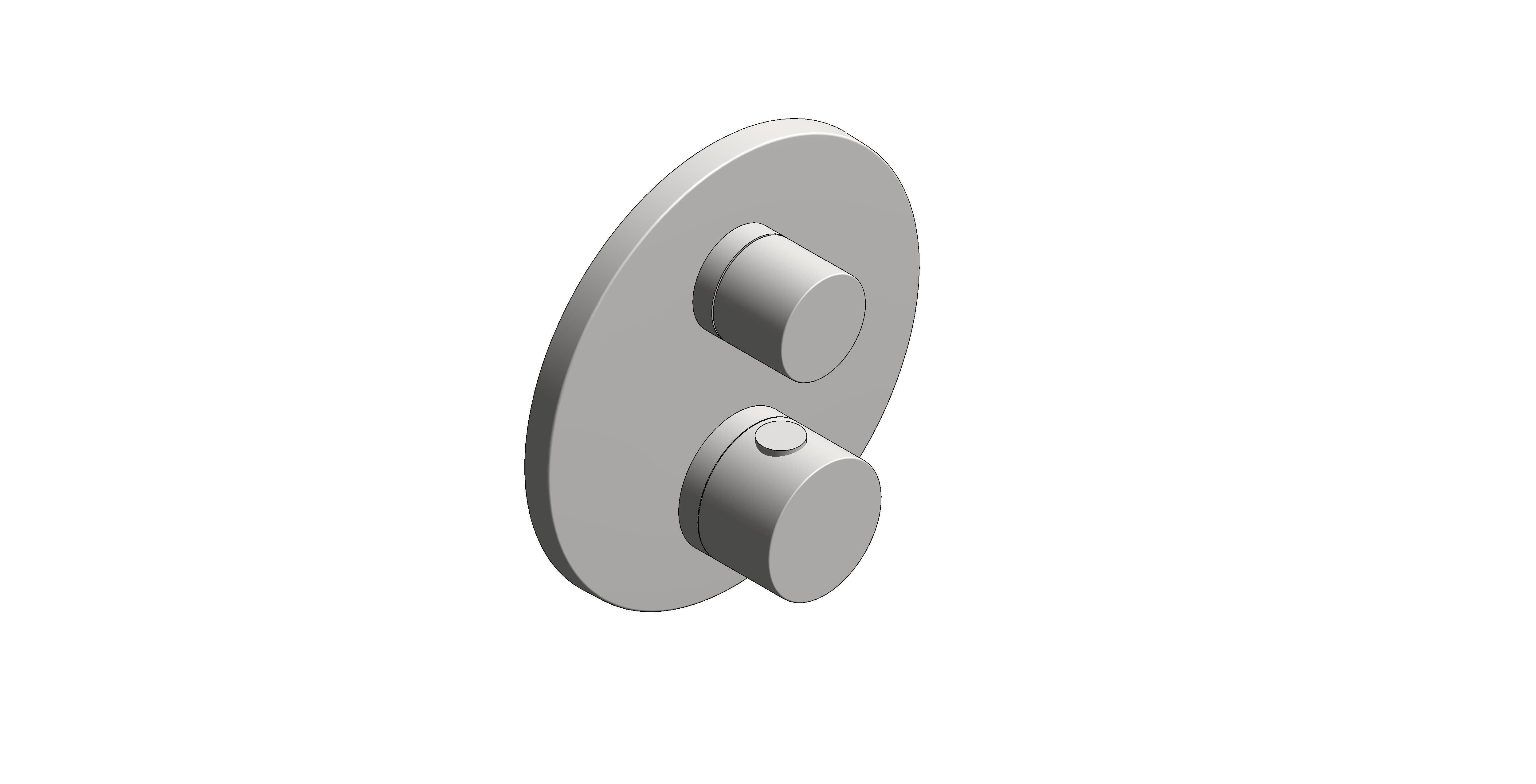 Product: ATRIO PRIVATE COLLECTION Thermostatic shower mixer for 2 outlets with integrated shut off/diverter valve with knob (24396MS0)