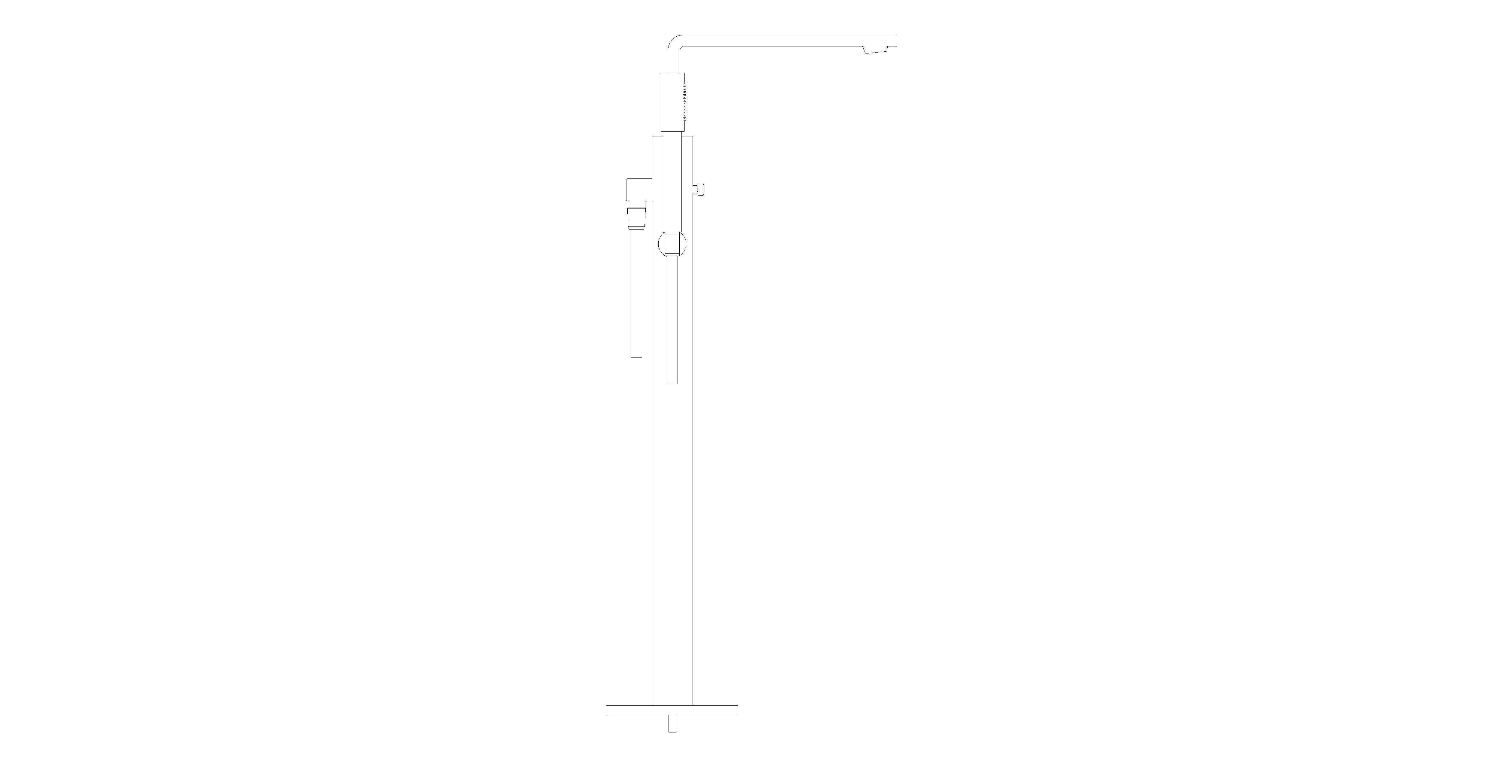 Product: ALLURE Single-lever bath mixer 1/2″, floor mounted (25222MS1)
