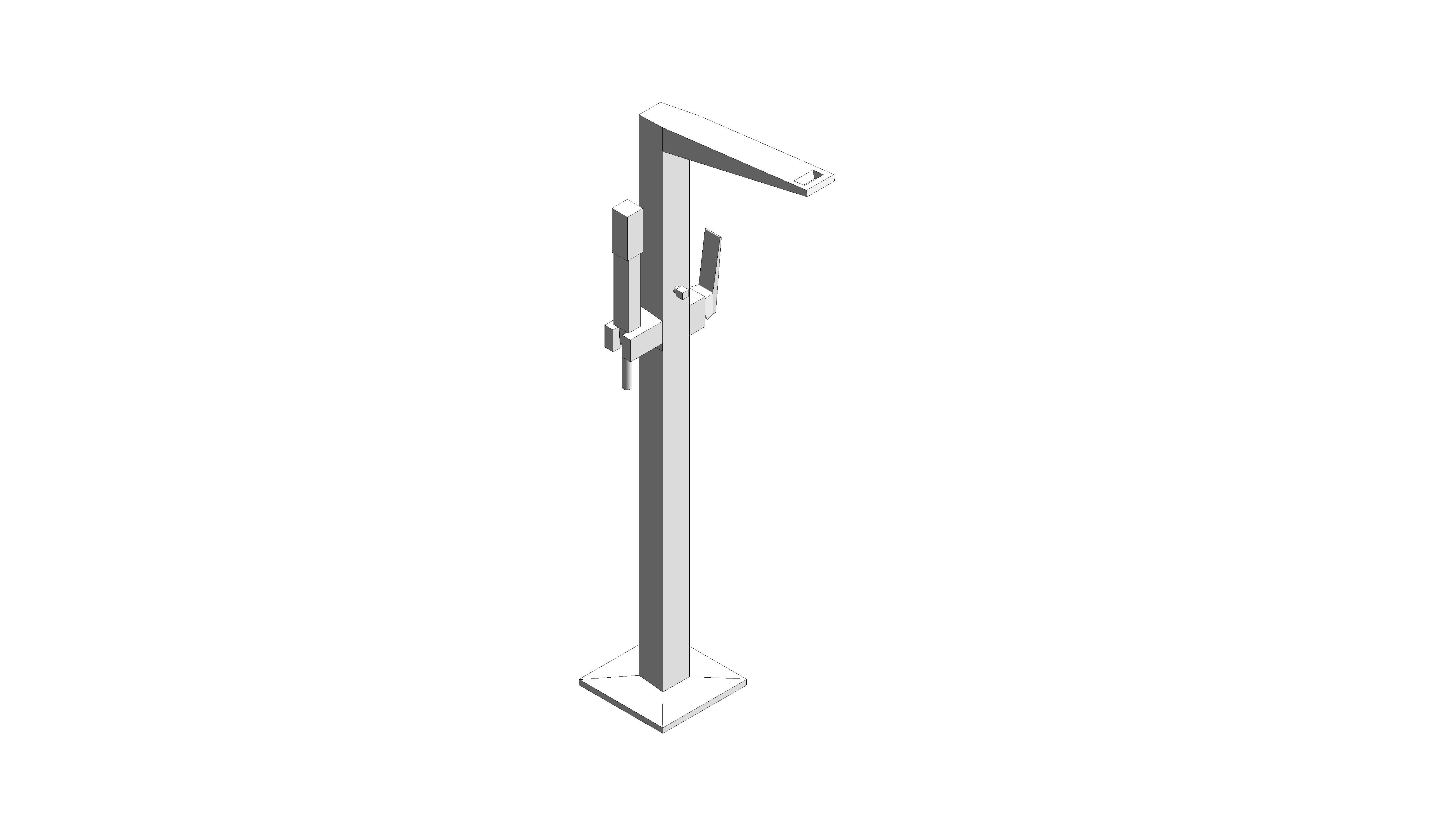 Product: ALLURE BRILLIANT Single-lever bath mixer 1/2″, floor mounted (24348001)