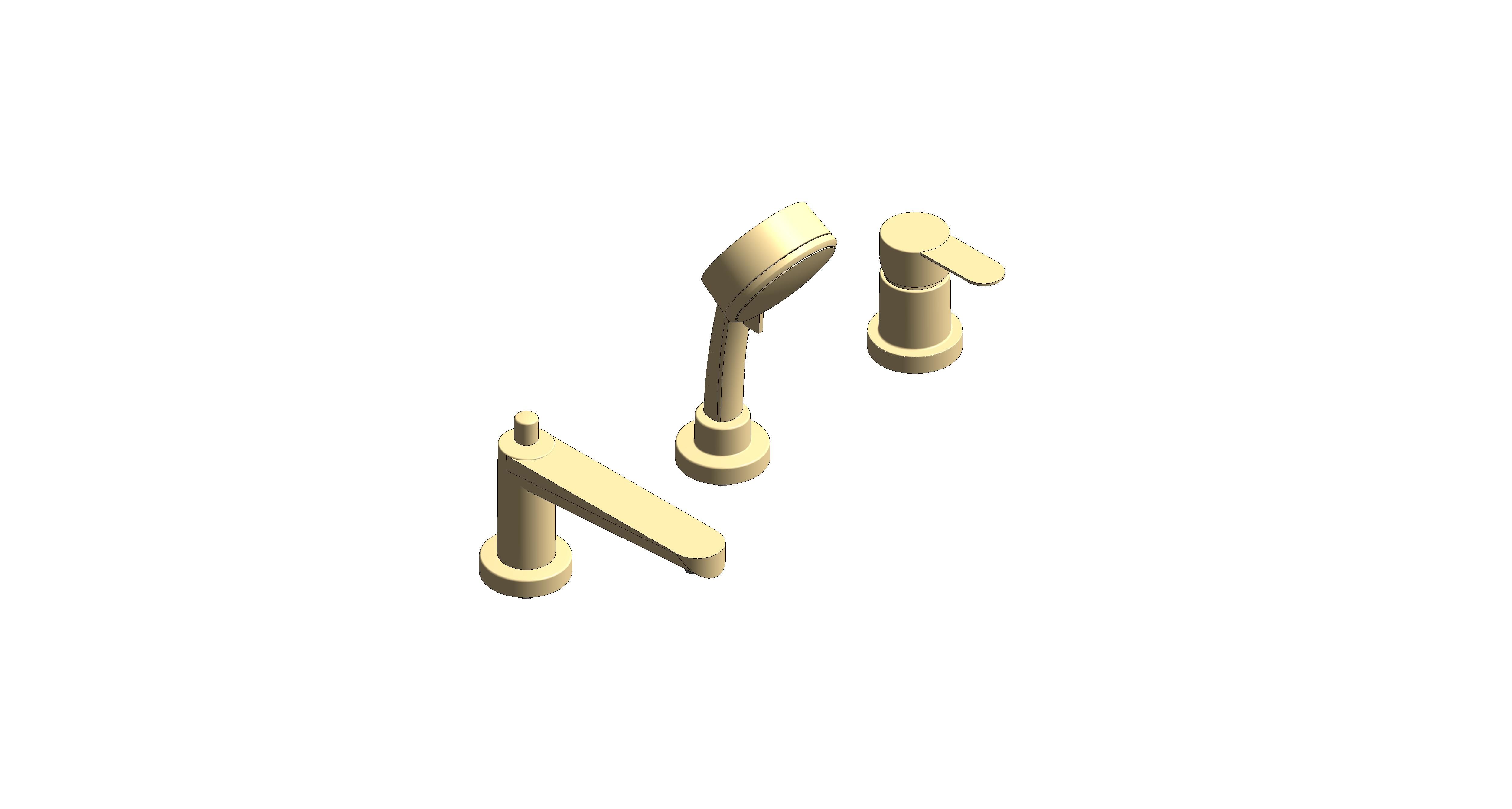 Product: BAUEDGE Three-Hole Bath Combination (25117GLC)