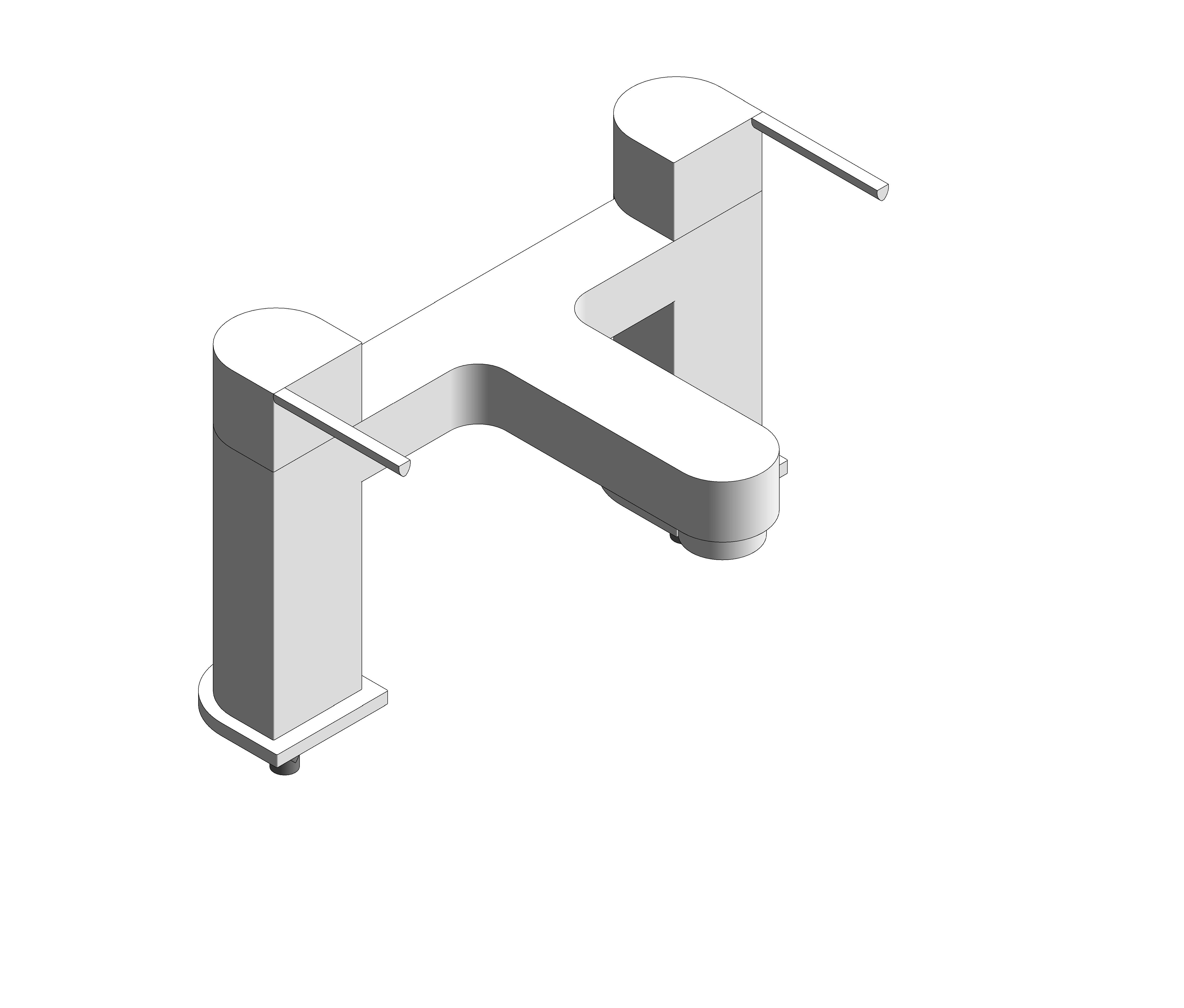 Product: Plus Two-Handle Bath Filler 1/2“ - 25132003