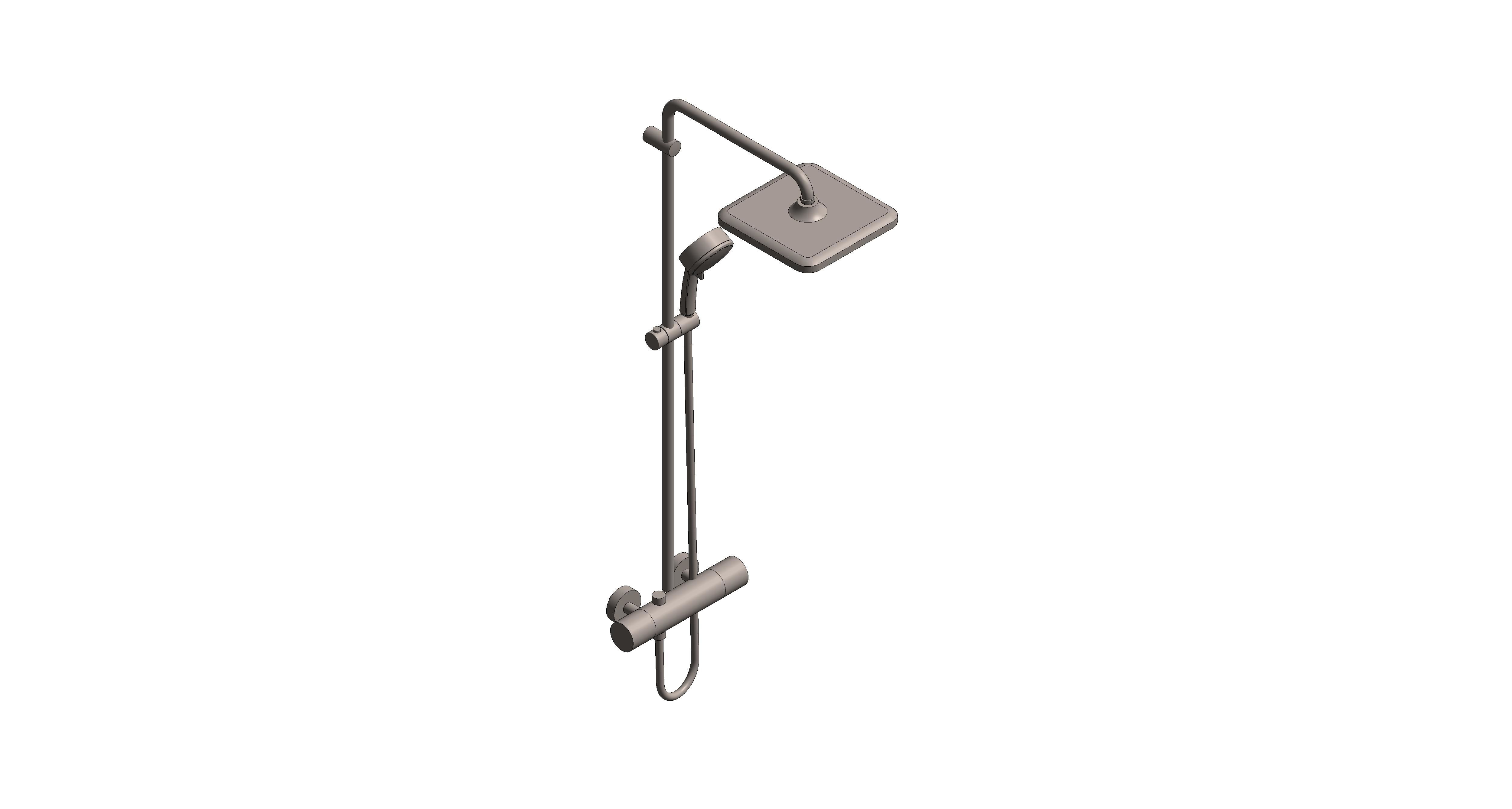 Product: TEMPESTA COSMOPOLITAN SYSTEM 250 Cube Shower System With Thermostat For Wall Mounting (26689AL0)
