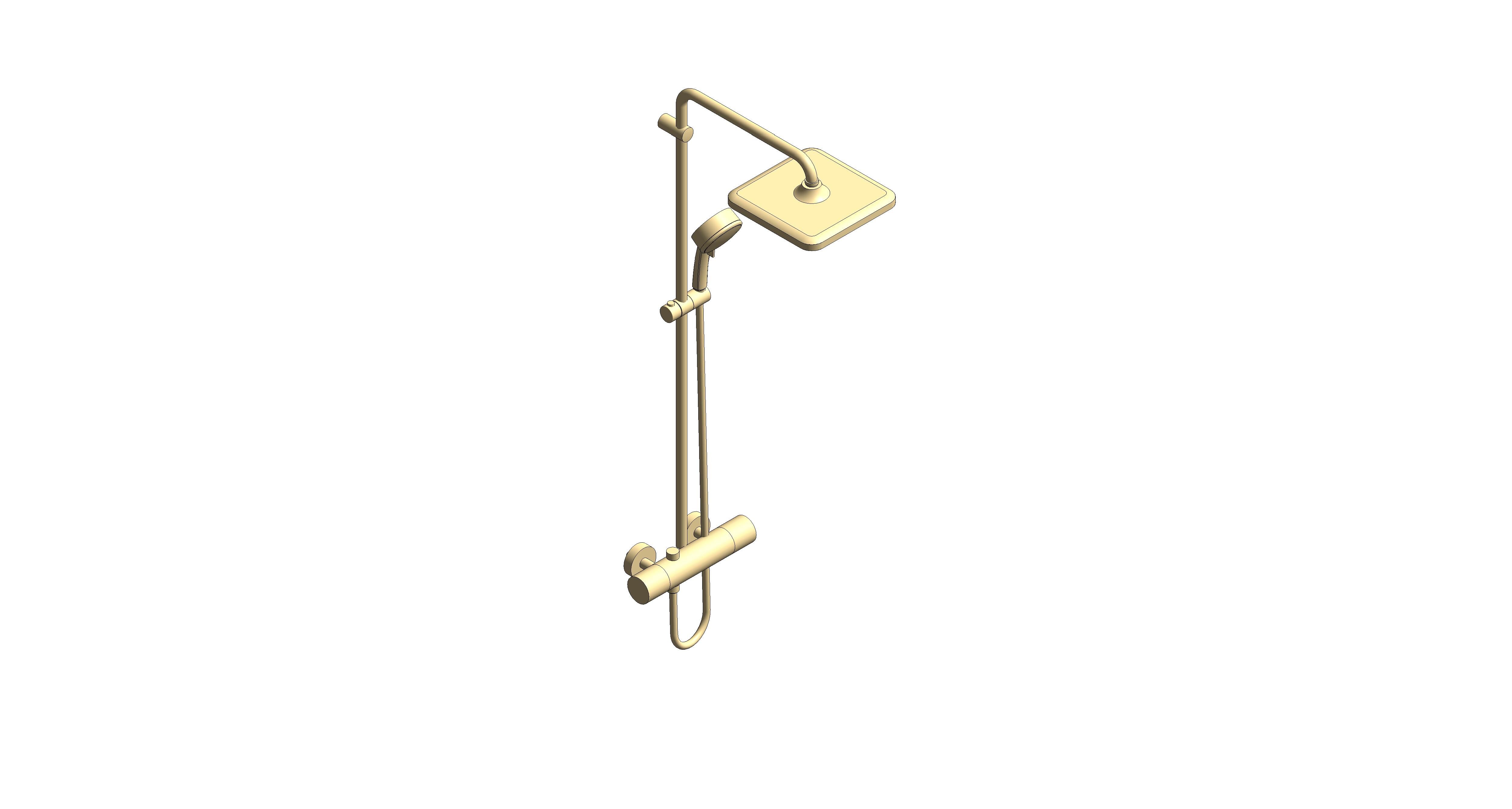 Product: TEMPESTA COSMOPOLITAN SYSTEM 250 Cube Shower System With Thermostat For Wall Mounting (26689GL0)