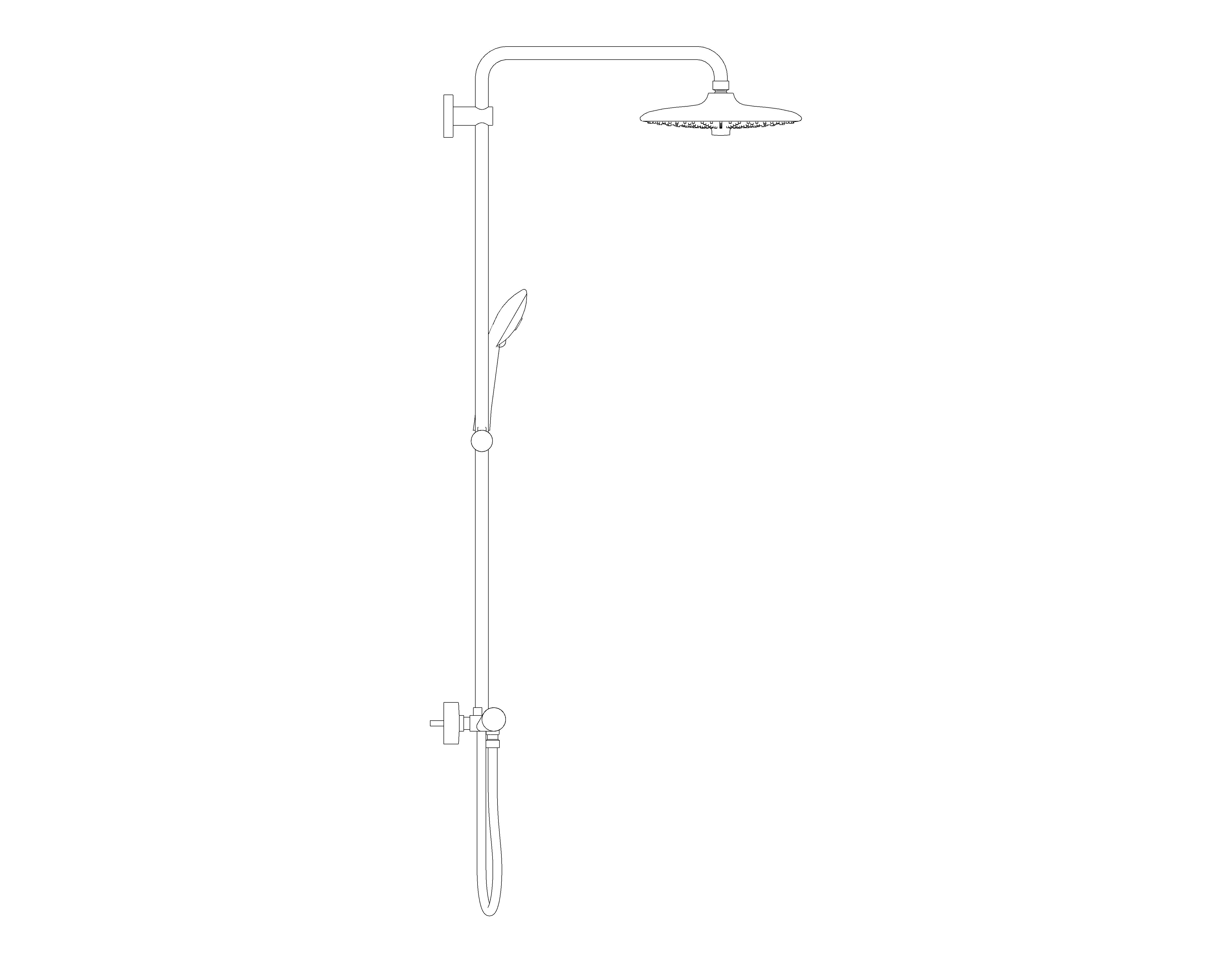 bimstore side image of the Grohe Euphoria System 260 - Shower system with thermostat for wall mounting - 27615001