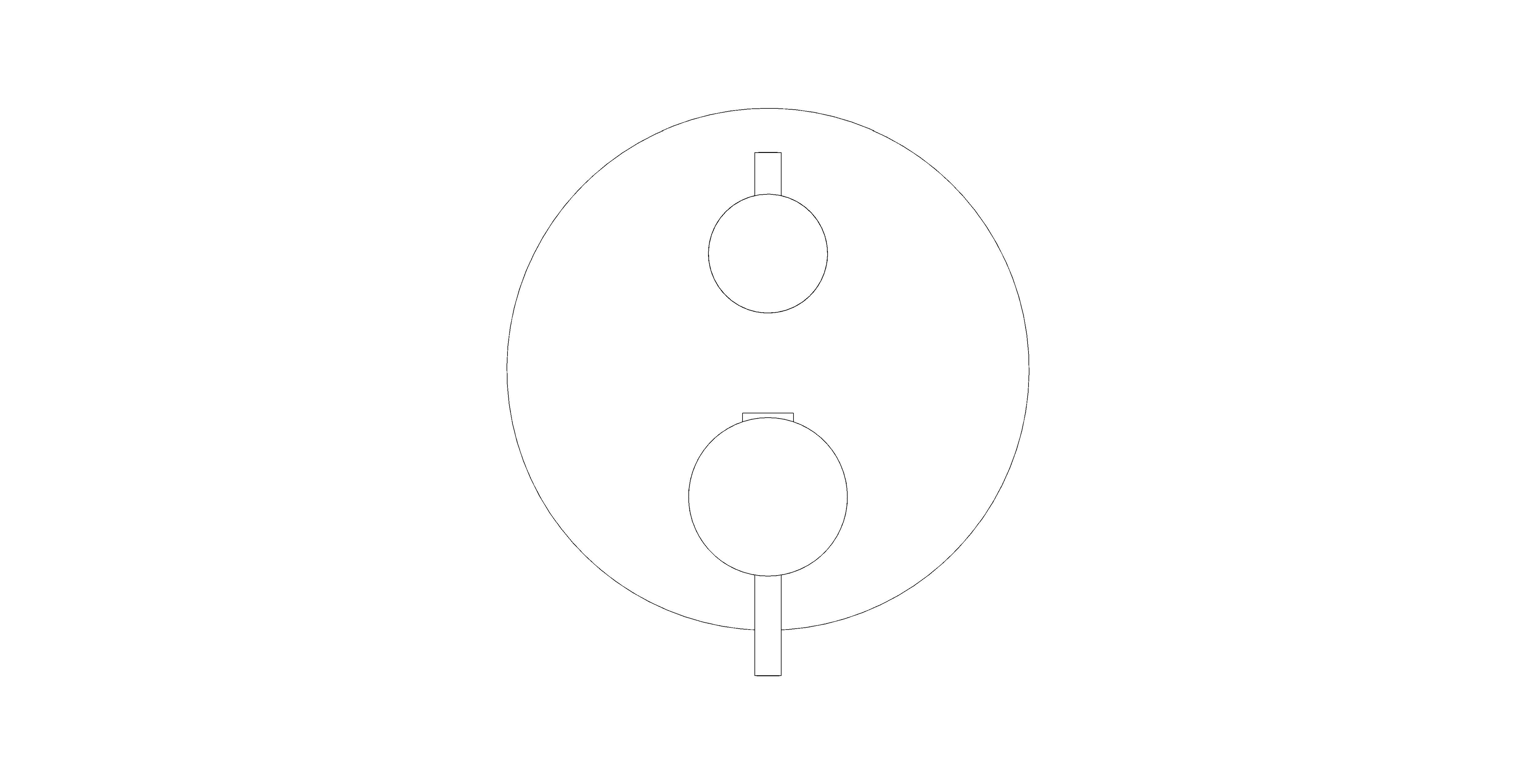 Product: ATRIO Thermostatic bath tub mixer for 2 outlets with integrated shut off/diverter valve (24359KF0)