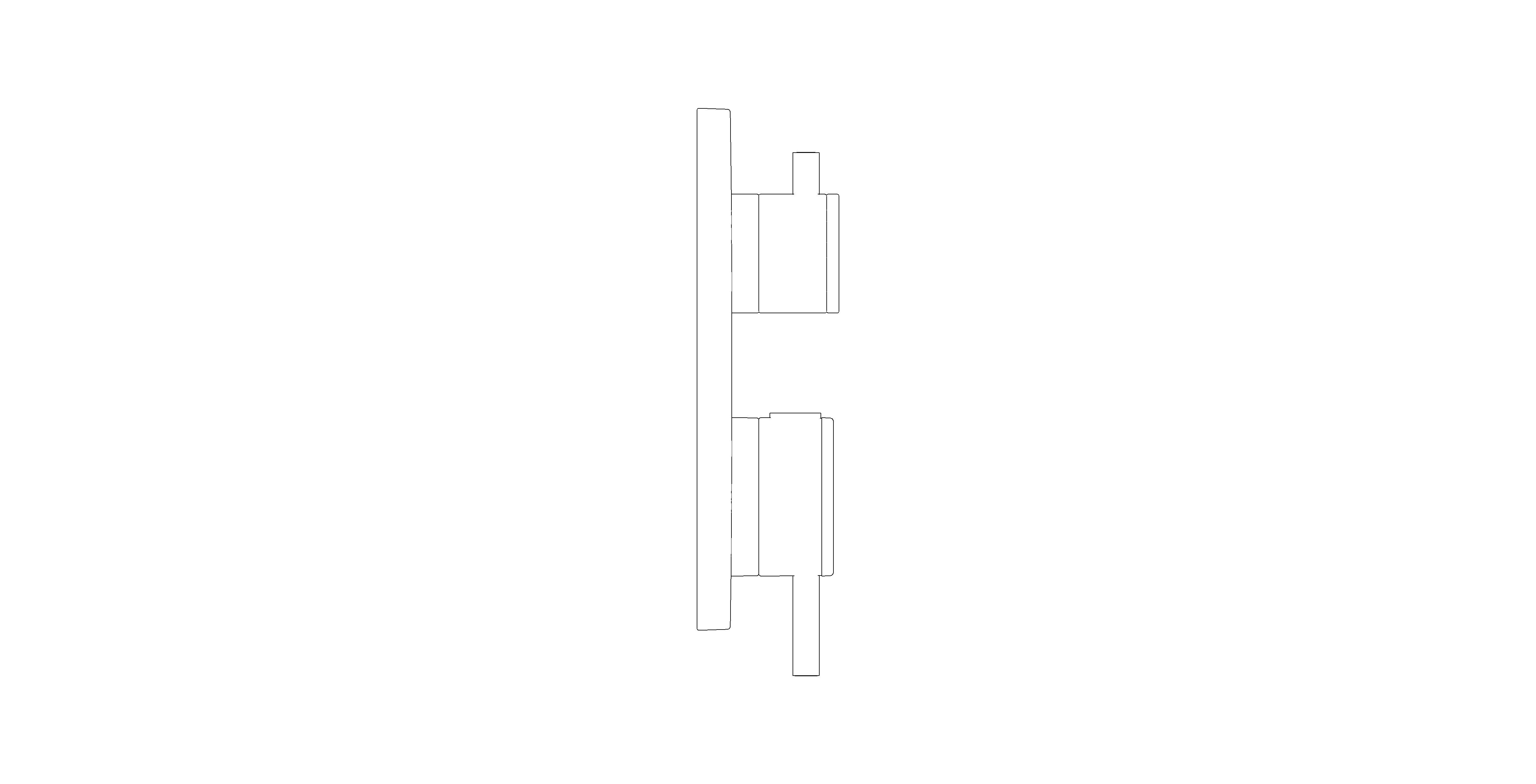 Product: ATRIO Thermostatic bath tub mixer for 2 outlets with integrated shut off/diverter valve (24359KF0)