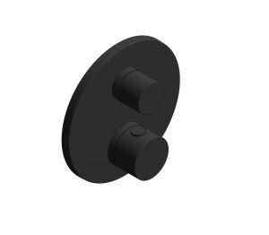 Product: ATRIO PRIVATE COLLECTION Thermostatic Shower Mixer For 2 Outlets With Integrated Shut Off/Diverter Valve With Knob (24396KF0)