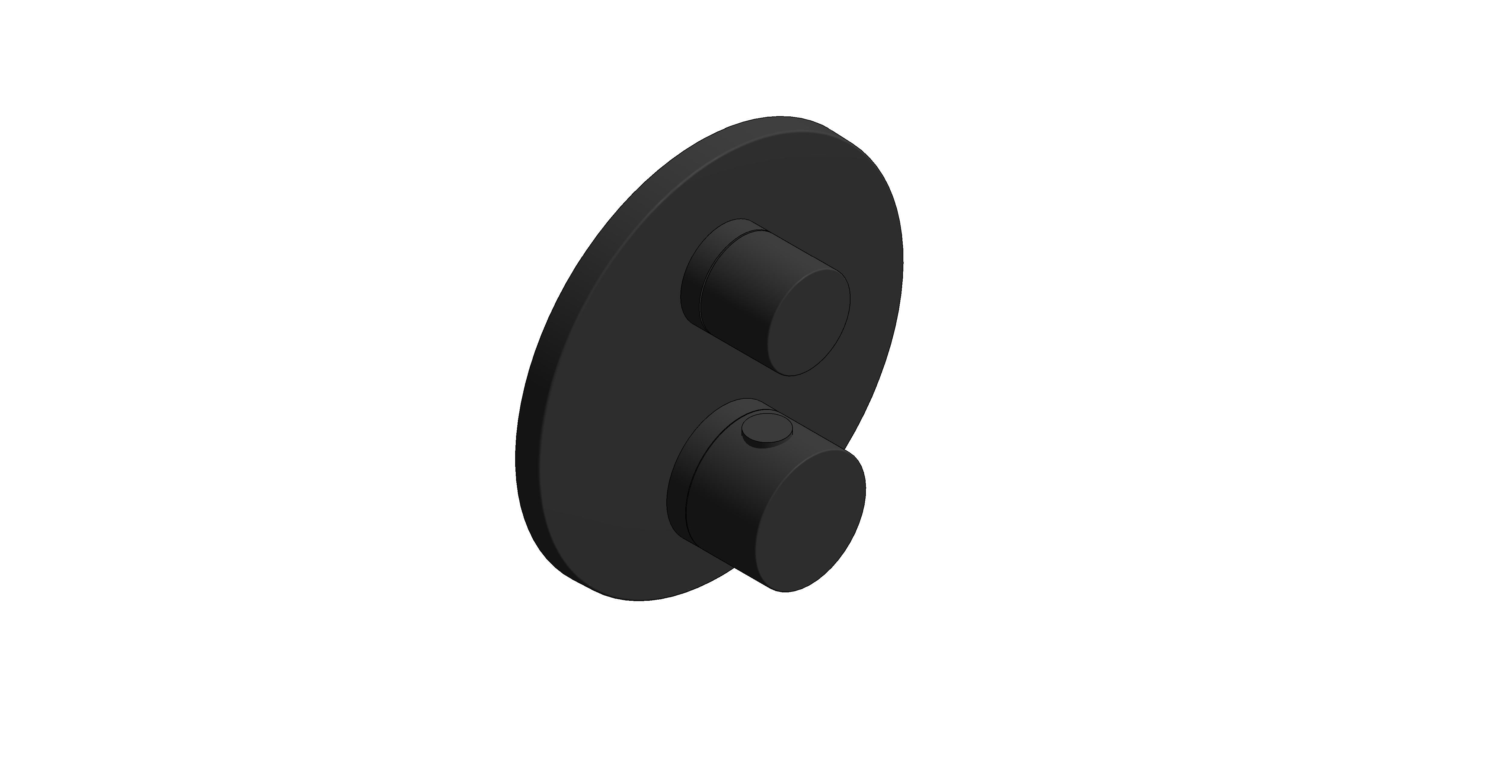 Product: Thermostatic Shower Mixer For 2 Outlets With Integrated Shut Off/Diverter Valve With Knob (24396KF0)